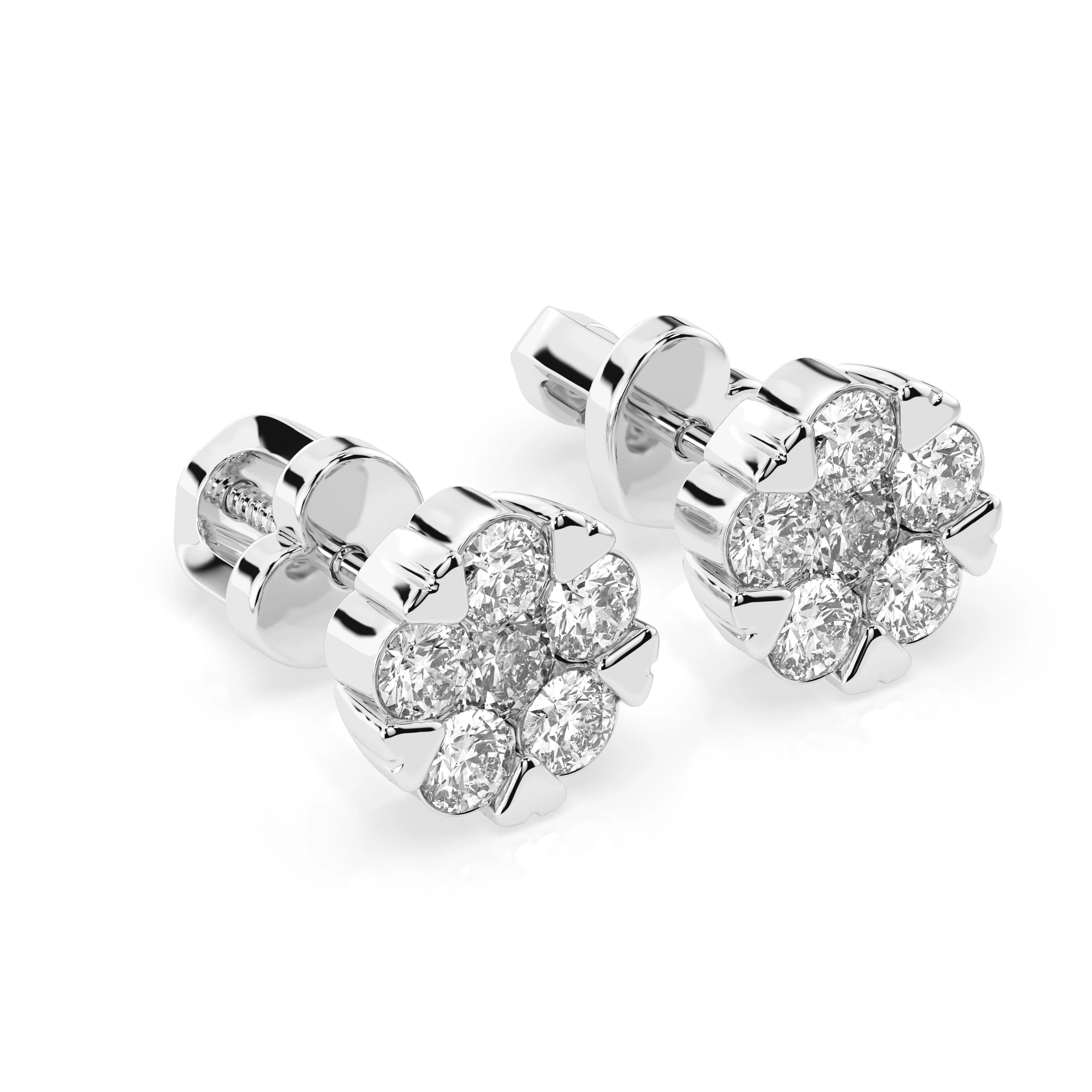 Illusion Earring (Round), 0.3 ct — 102-10015/2(3.4)