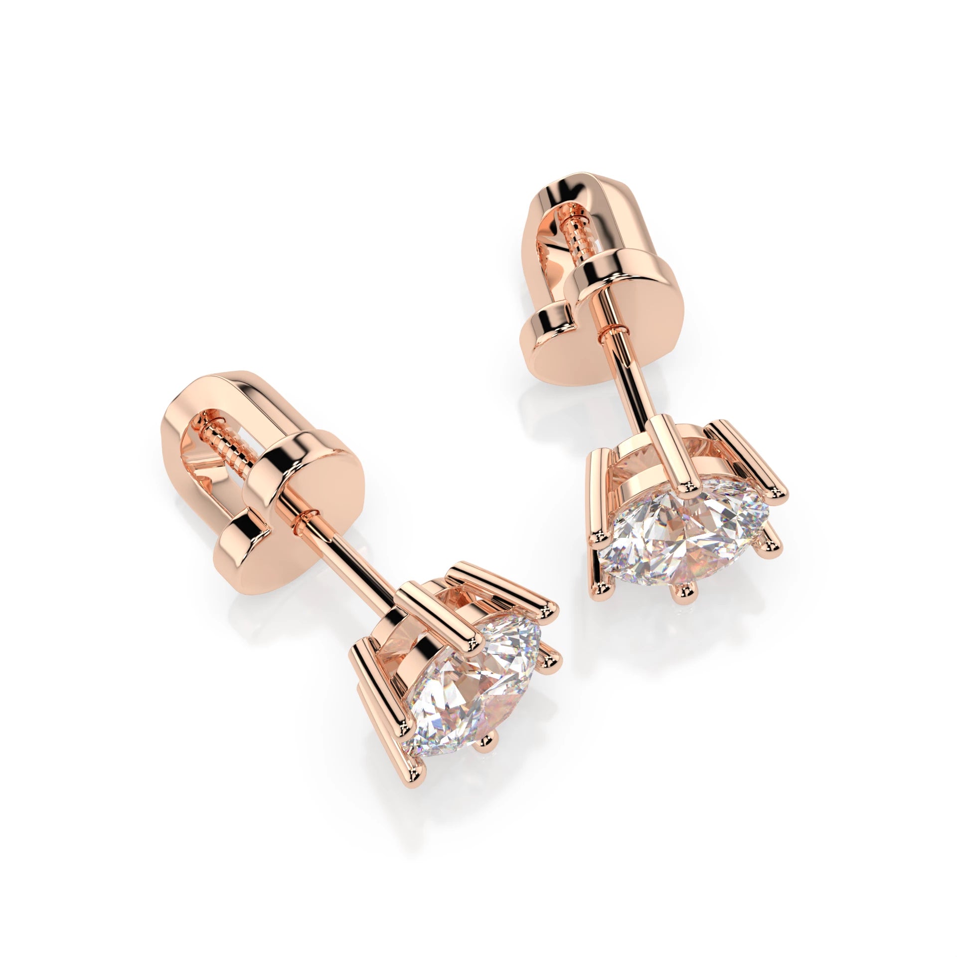 Solitaire Butterfly Earring (Round), 1.0 ct — 102-10151(5.1)