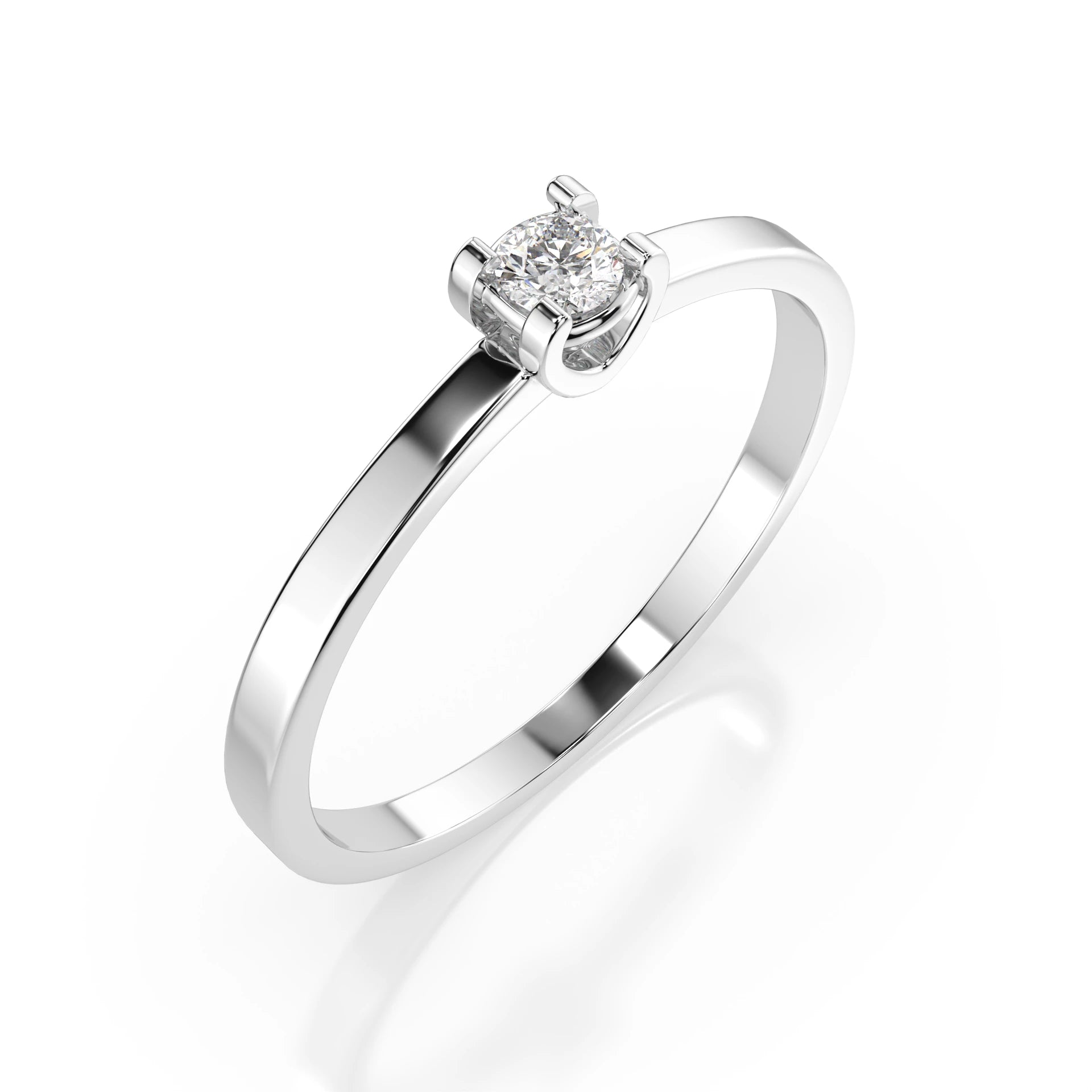 Solitaire Ring (Round), 0.1 ct — 101-10022(3.0)