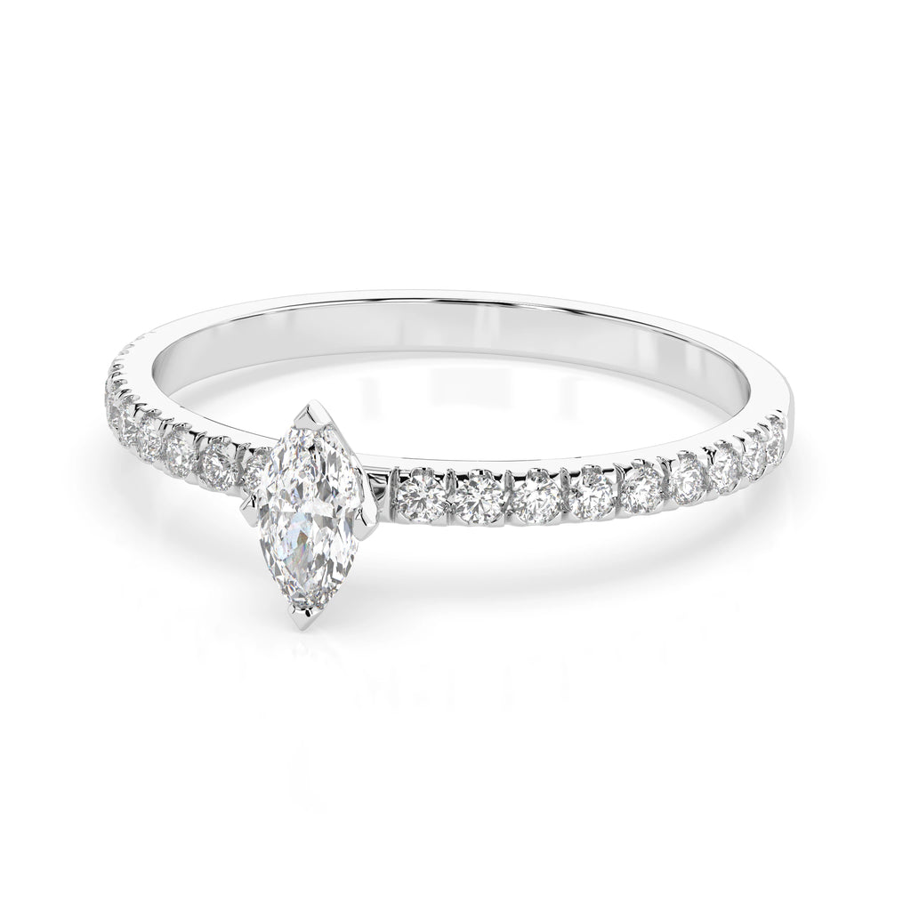 Solitaire Eternity Ring (Marquise), 0.15 ct — 101-10181/4(0.15)MARQUISE
