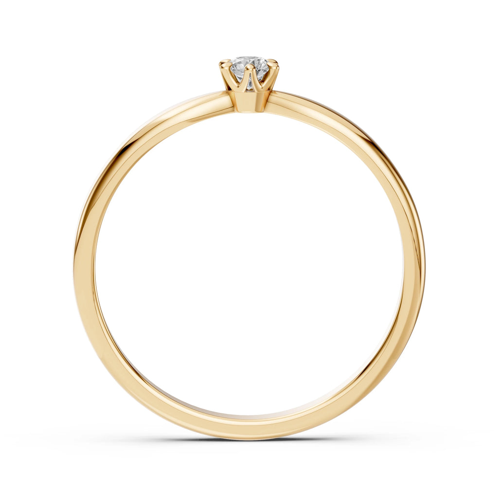 Solitaire Ring (Round), 0.1 ct — 101-10040(3.0)