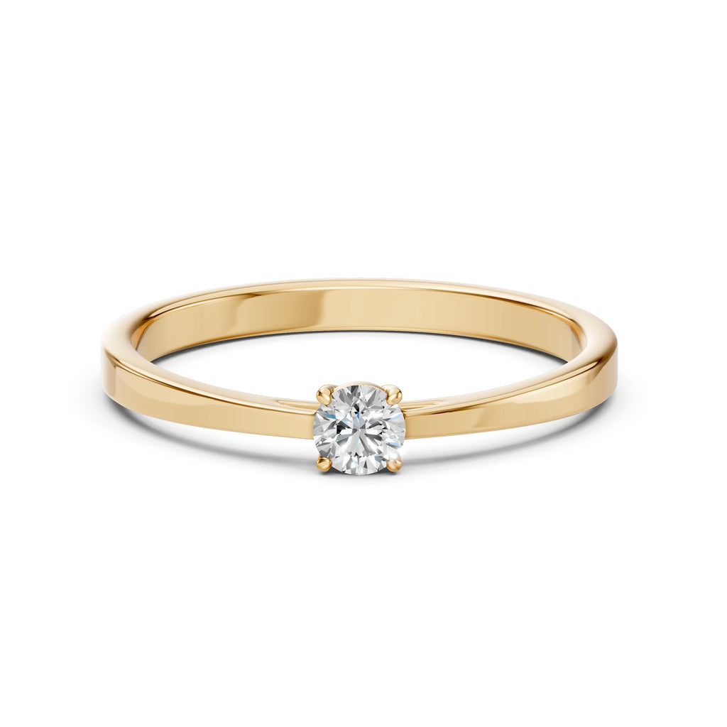 Solitaire Ring (Round), 0.2 ct — 101-10012/1(3.7)