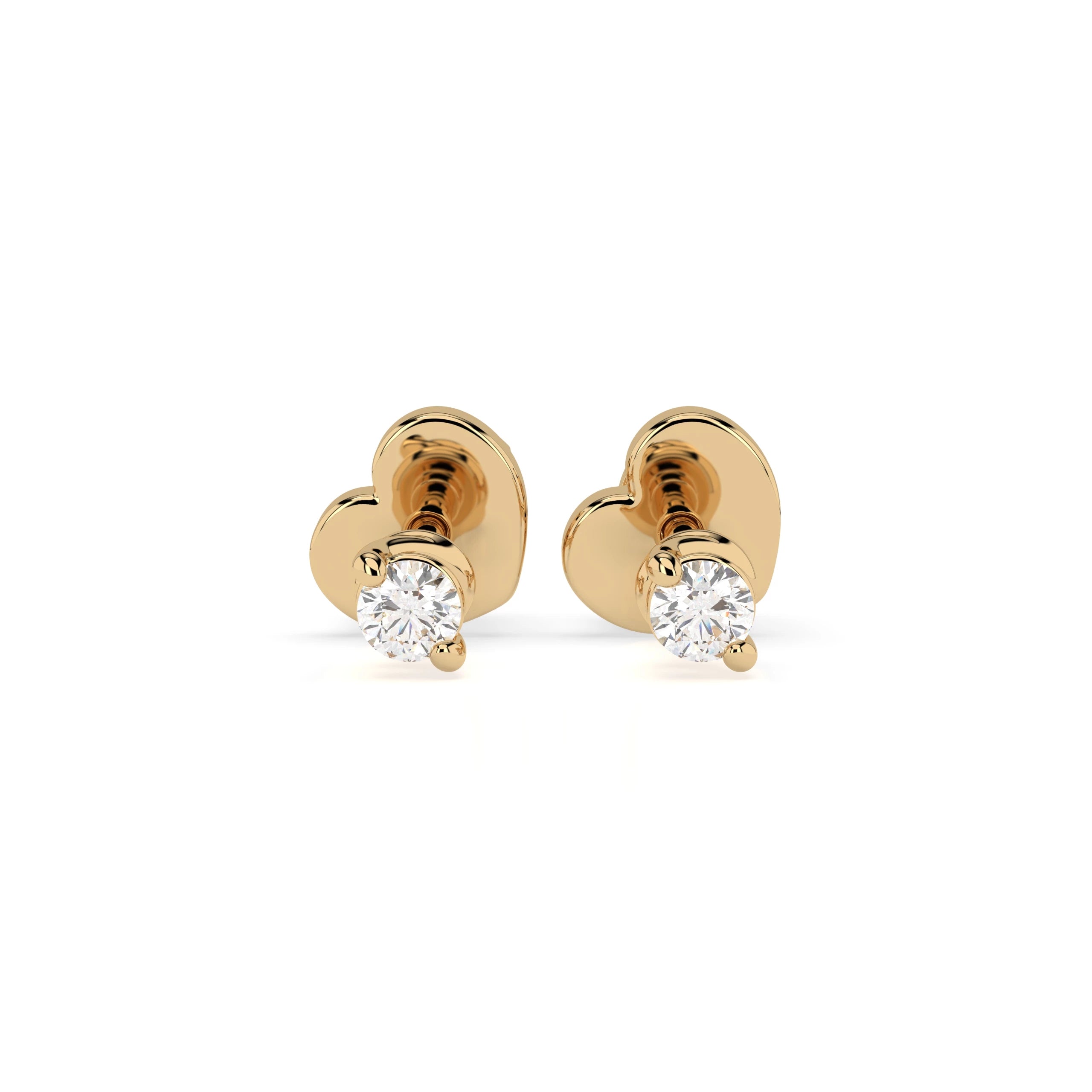 Solitaire Butterfly Earring (Round), 0.08 ct — 102-10032(2.2)