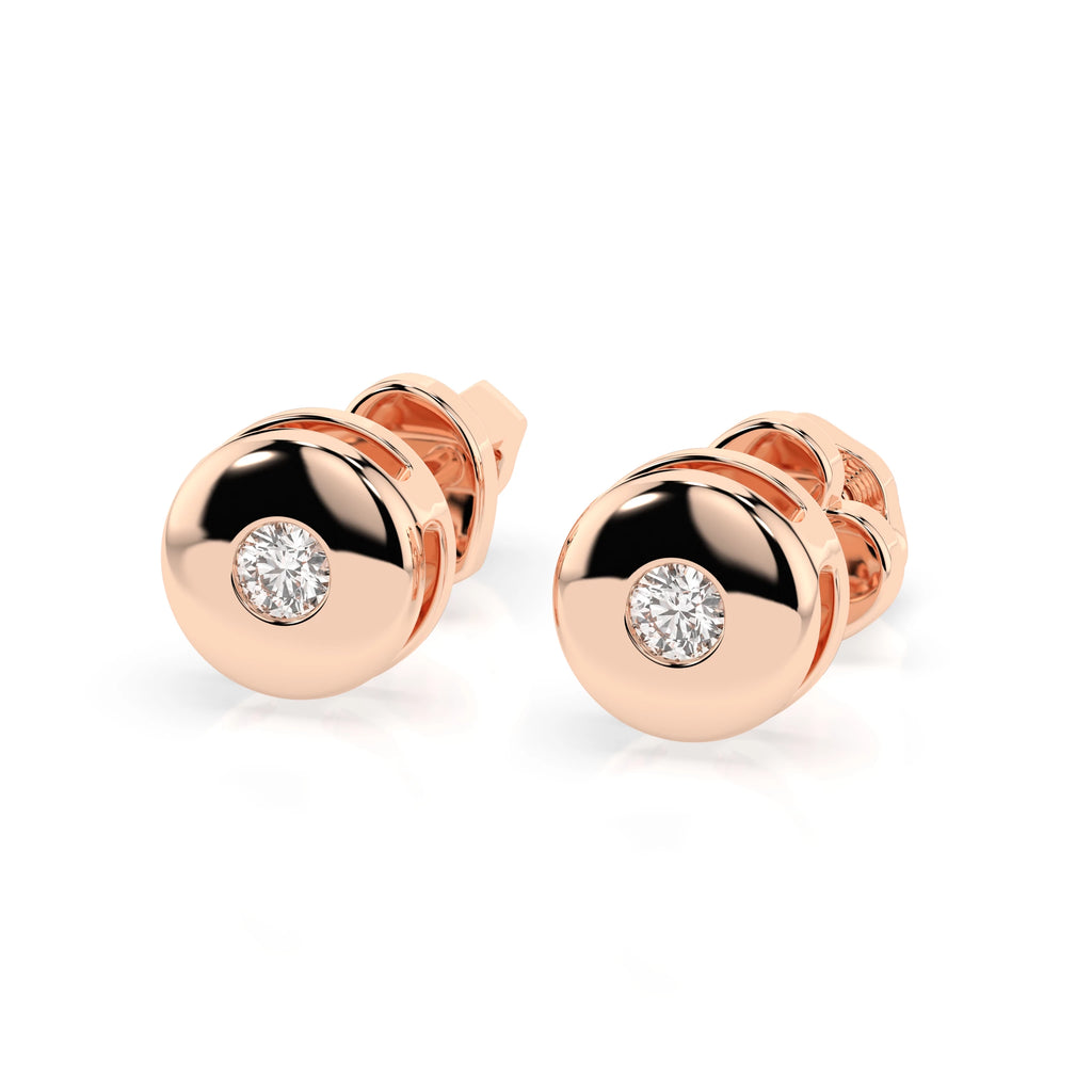 Solitaire Butterfly Earring (Round), 0.08 ct — 102-10048