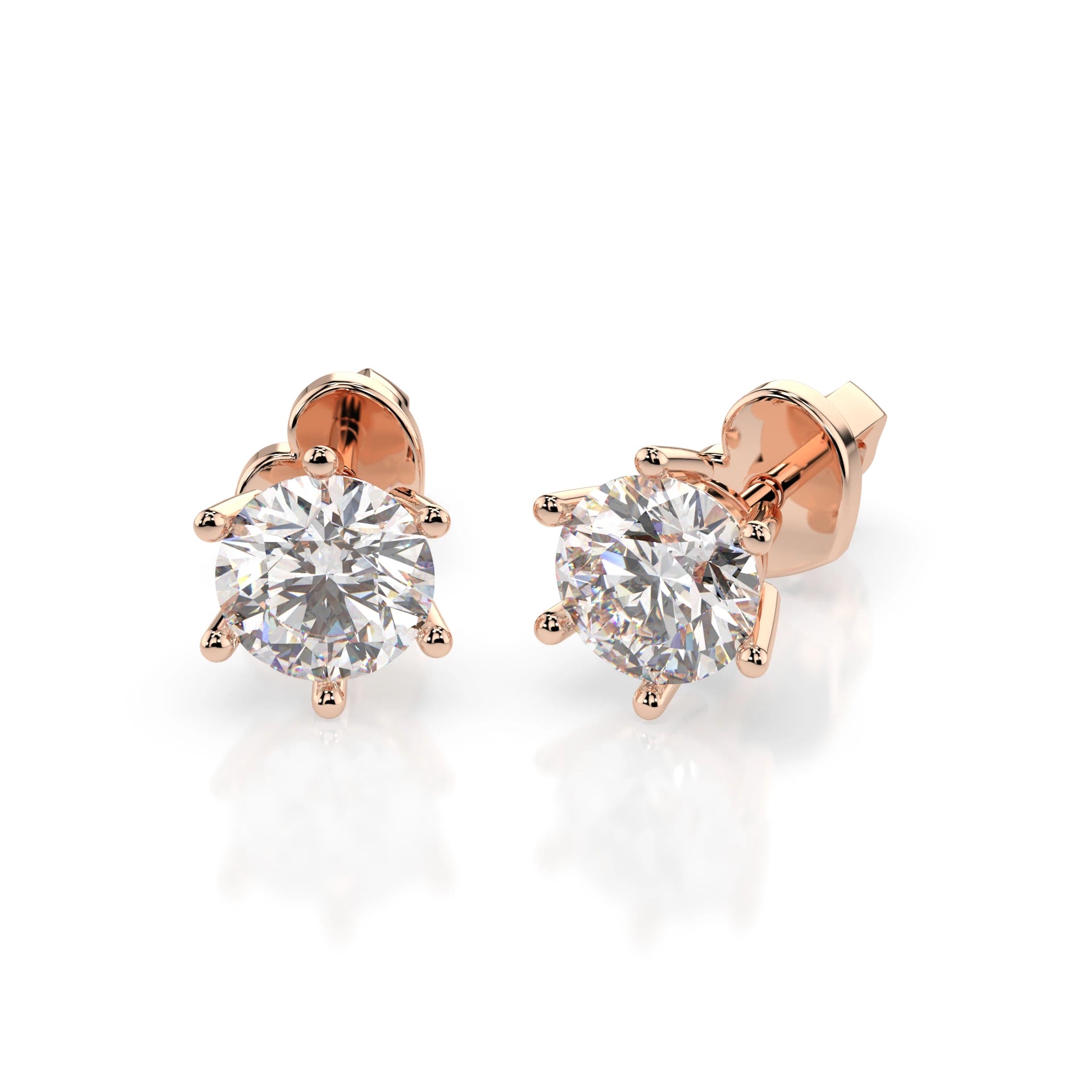 Solitaire Butterfly Earring (Round), 0.8 ct — 102-10151(4.7)