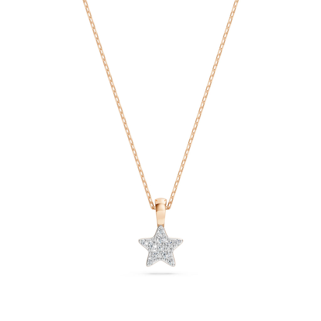 Minimalism Necklace (Round), 0.03 ct — 104-10077
