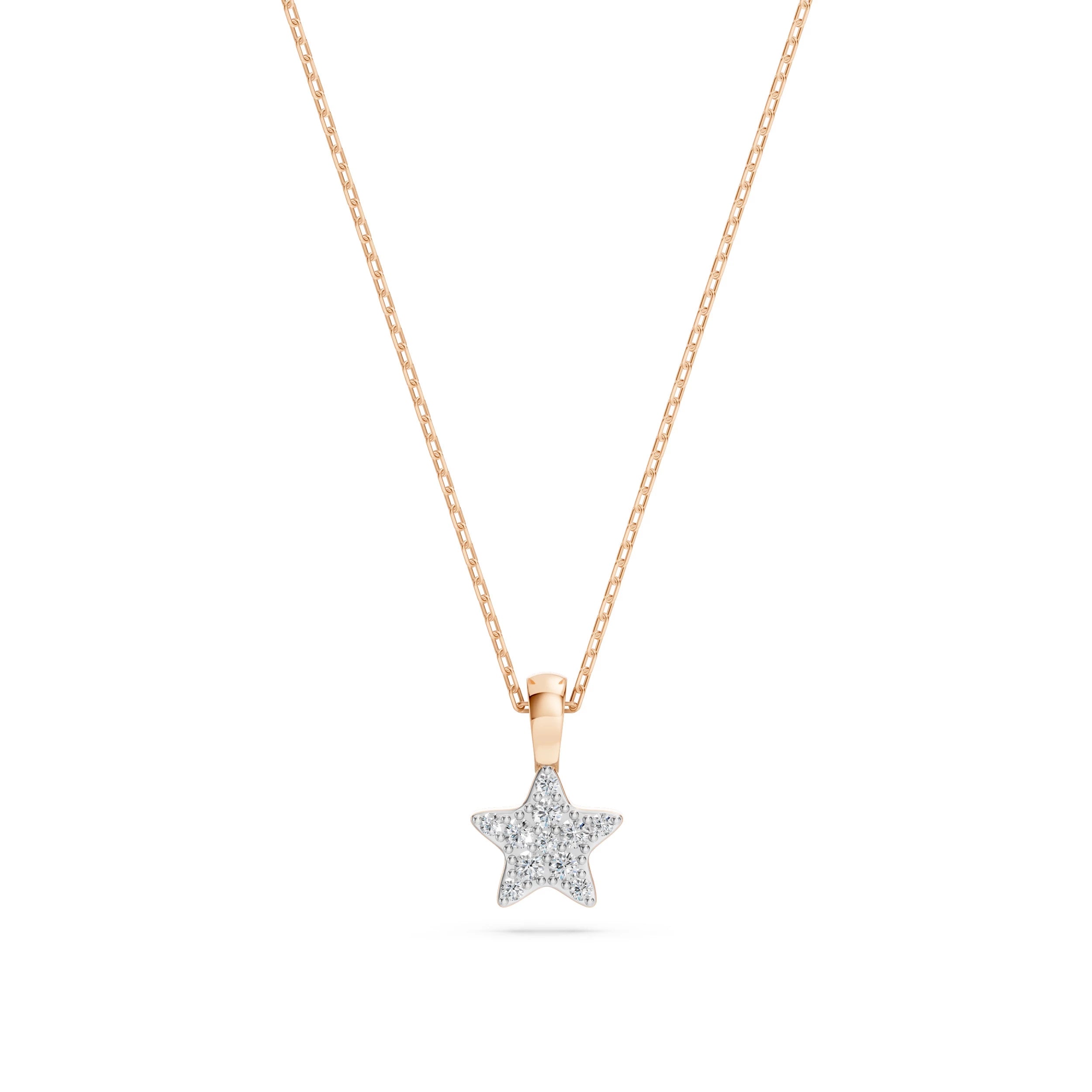 Minimalism Necklace (Round), 0.03 ct — 104-10077