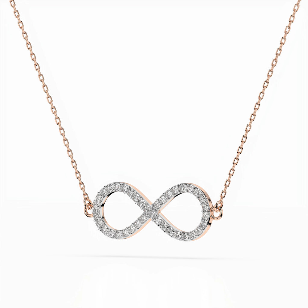 Minimalism Necklace (Round), 0.19 ct — 104-10068