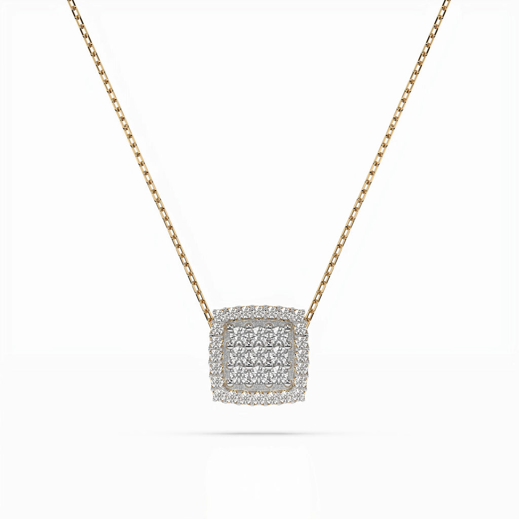 Illusion Necklace (Round), 0.12 ct — 104-10035