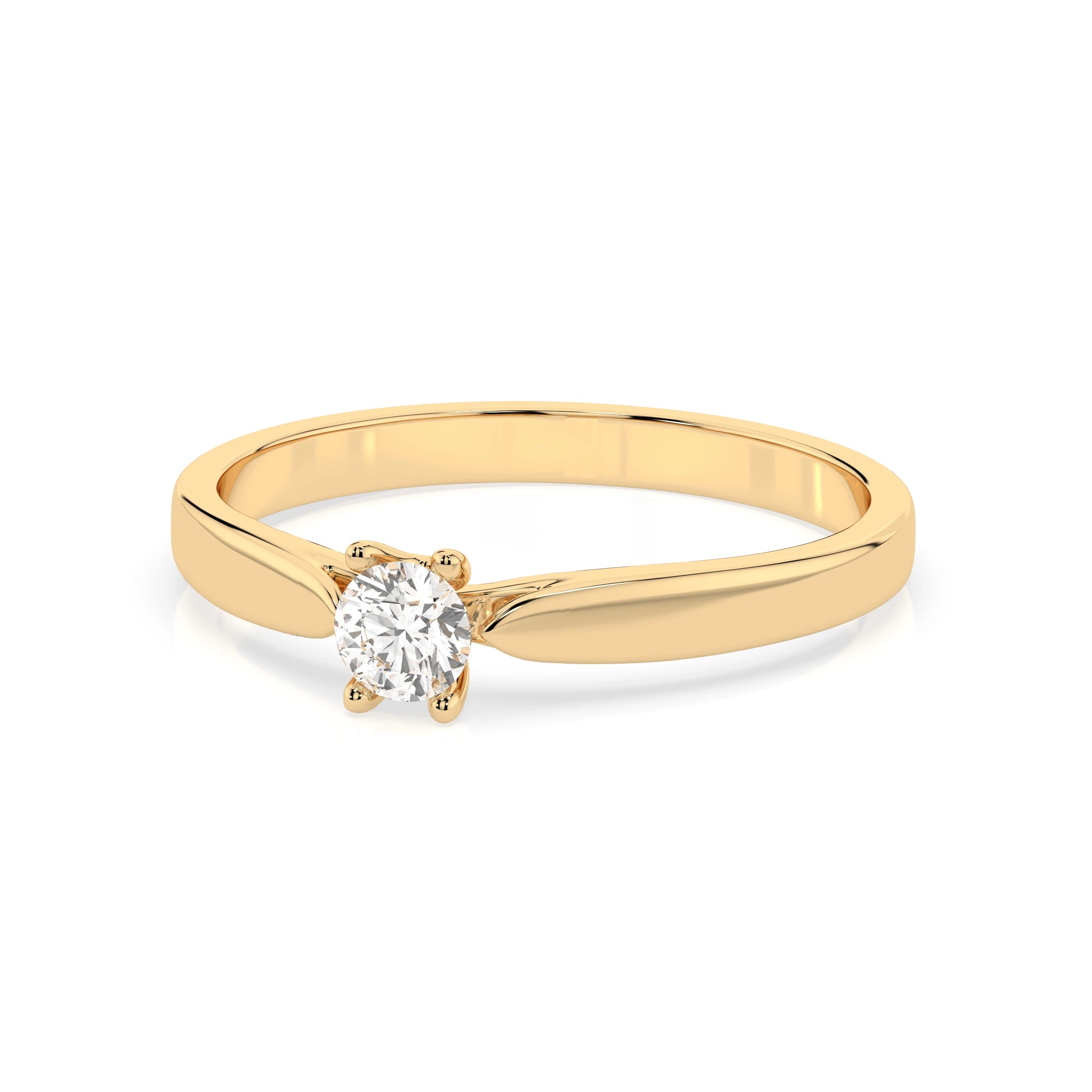 Solitaire Ring (Round), 0.15 ct — 101-10046(3.4)