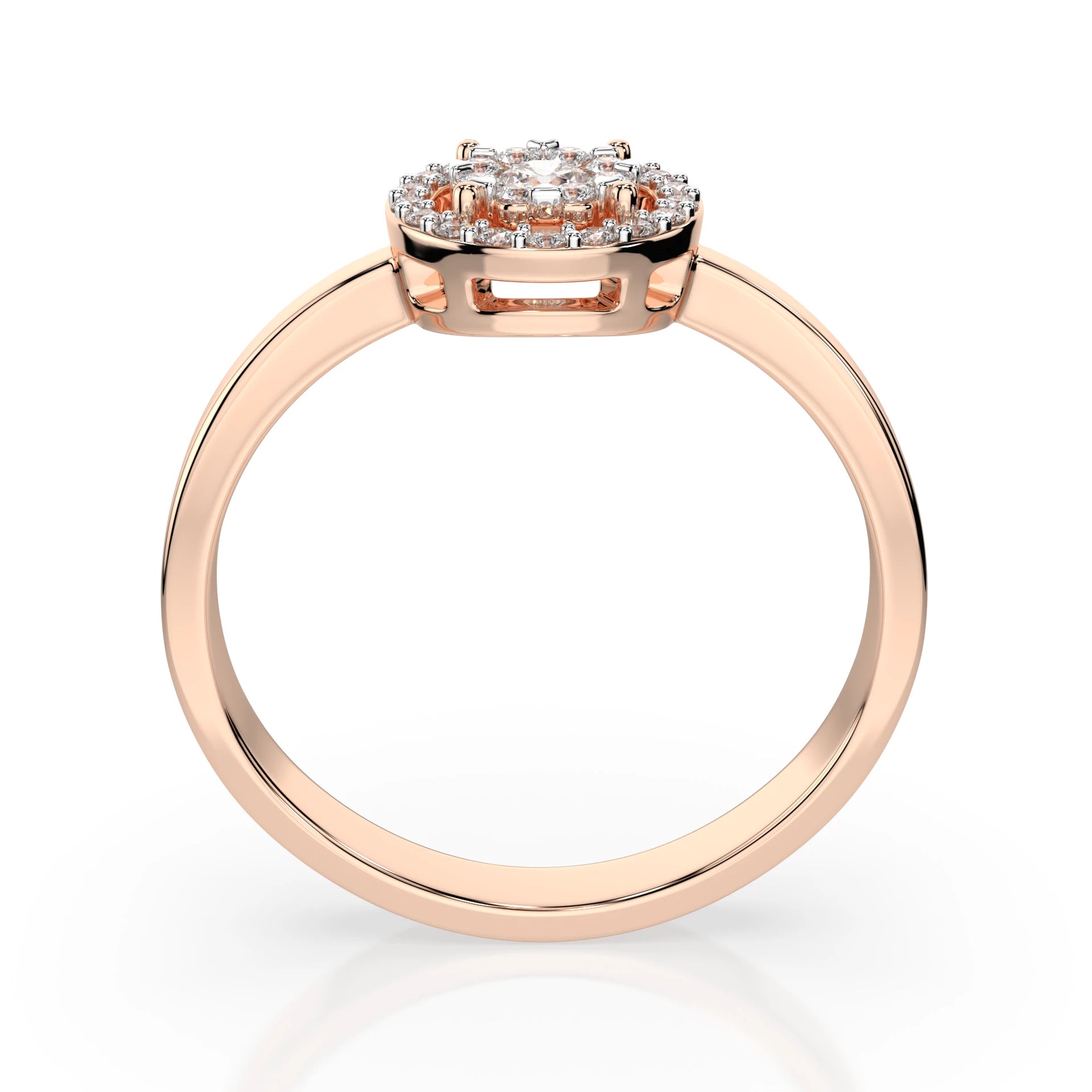 Illusion Ring (Round), 0.03 ct — 101-10018/1(2.0)