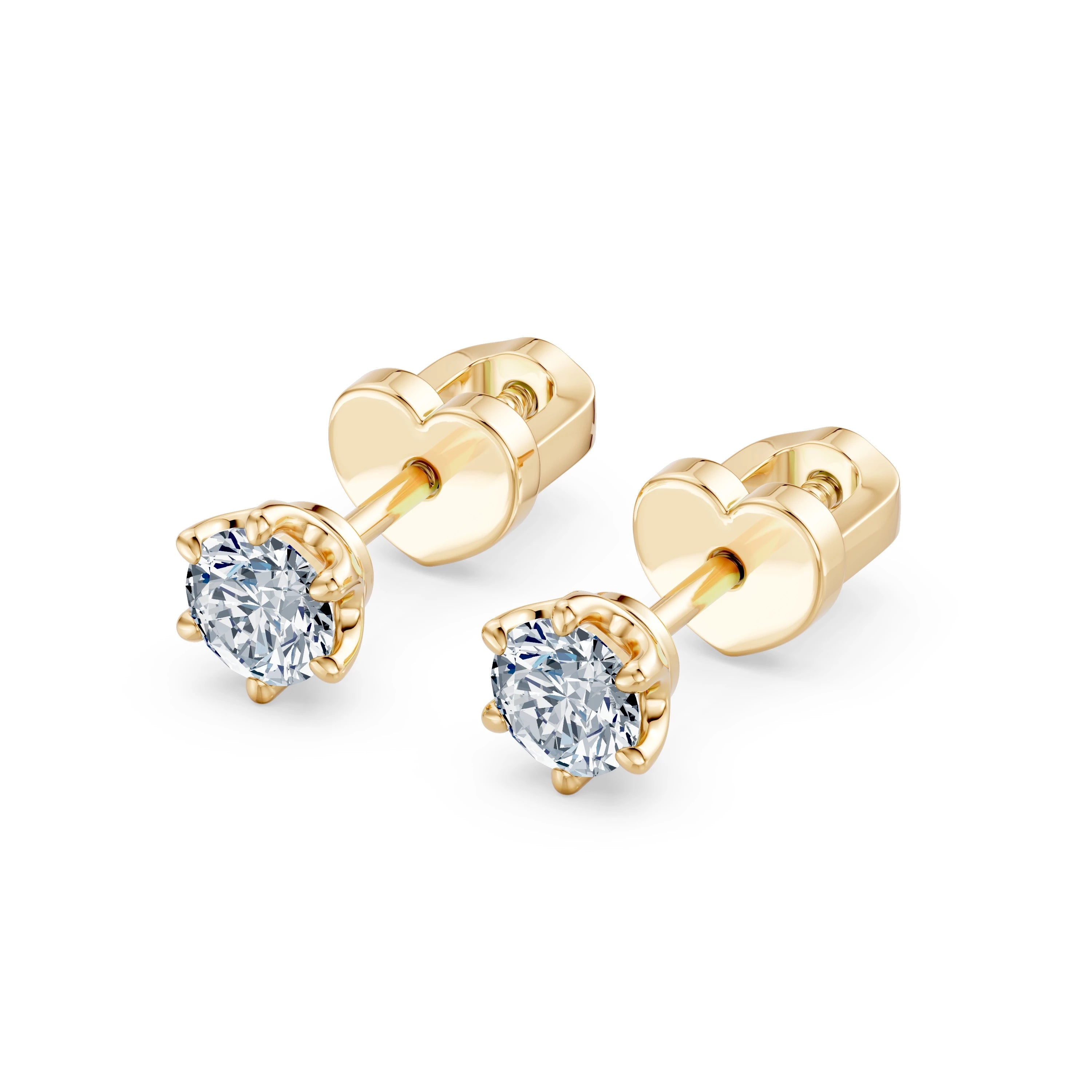 Solitaire Butterfly Earring, 0.6 ct — 102-10040/1(4.2)