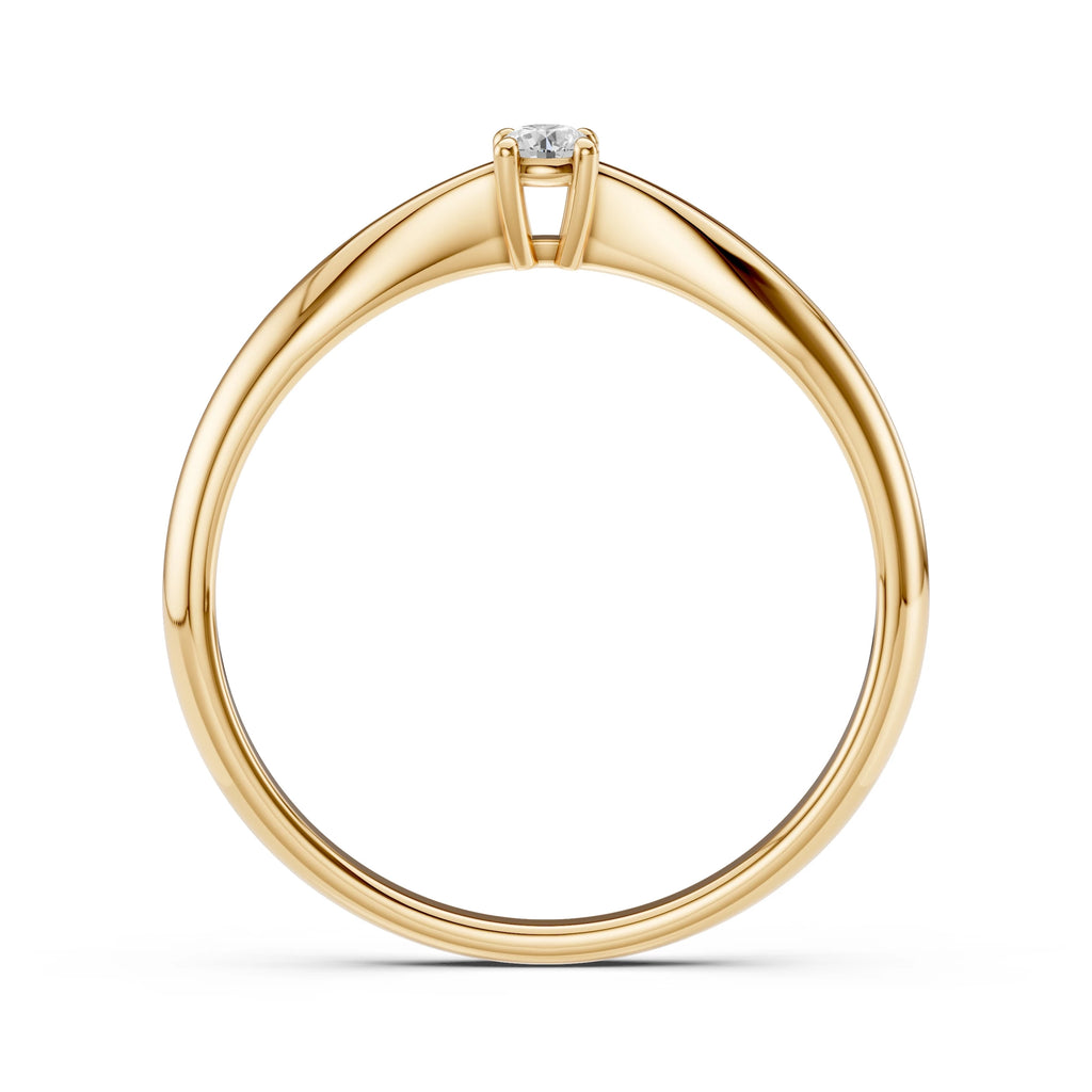 Solitaire Ring (Round), 0.1 ct — 101-10021(3.0)