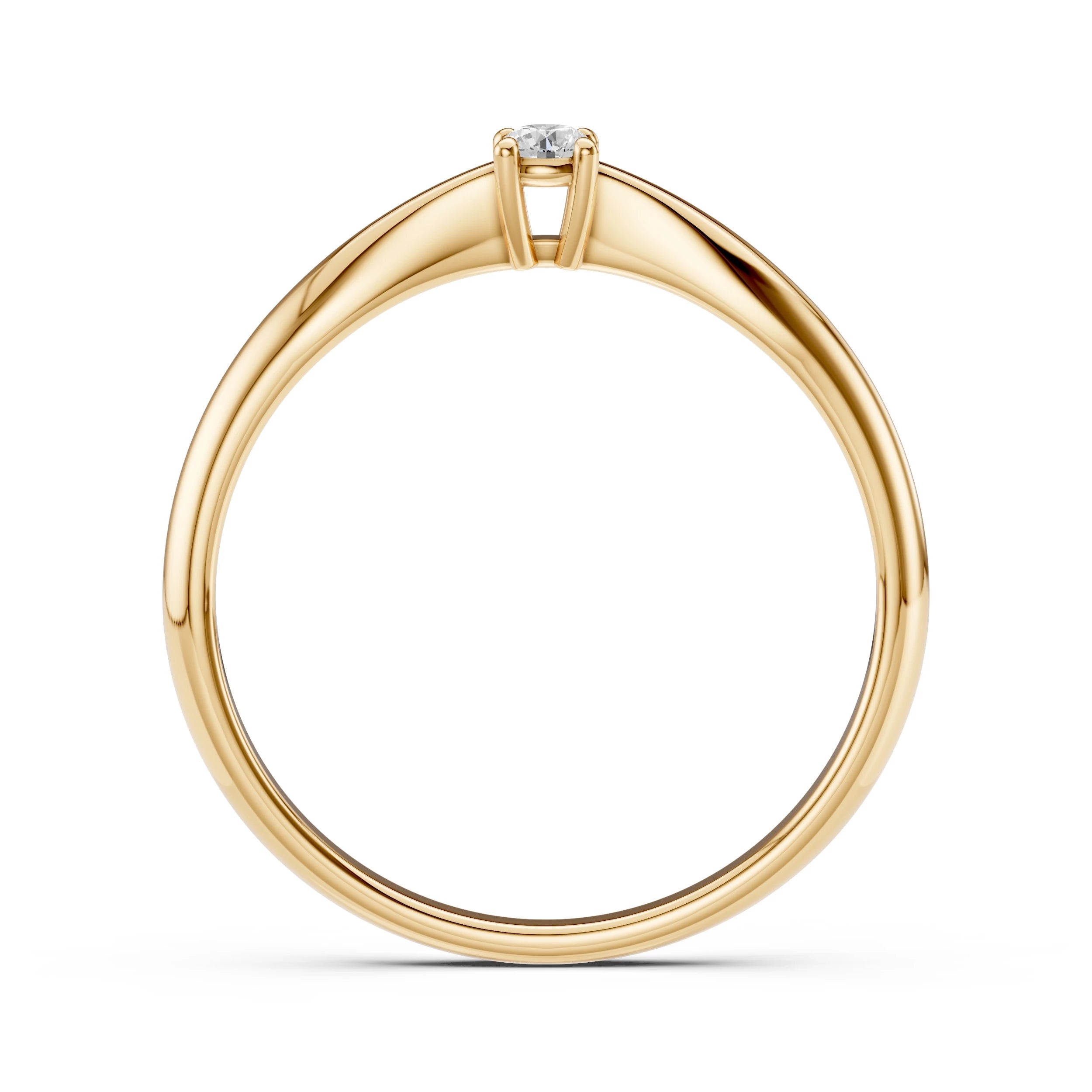 Solitaire Ring (Round), 0.1 ct — 101-10021(3.0)