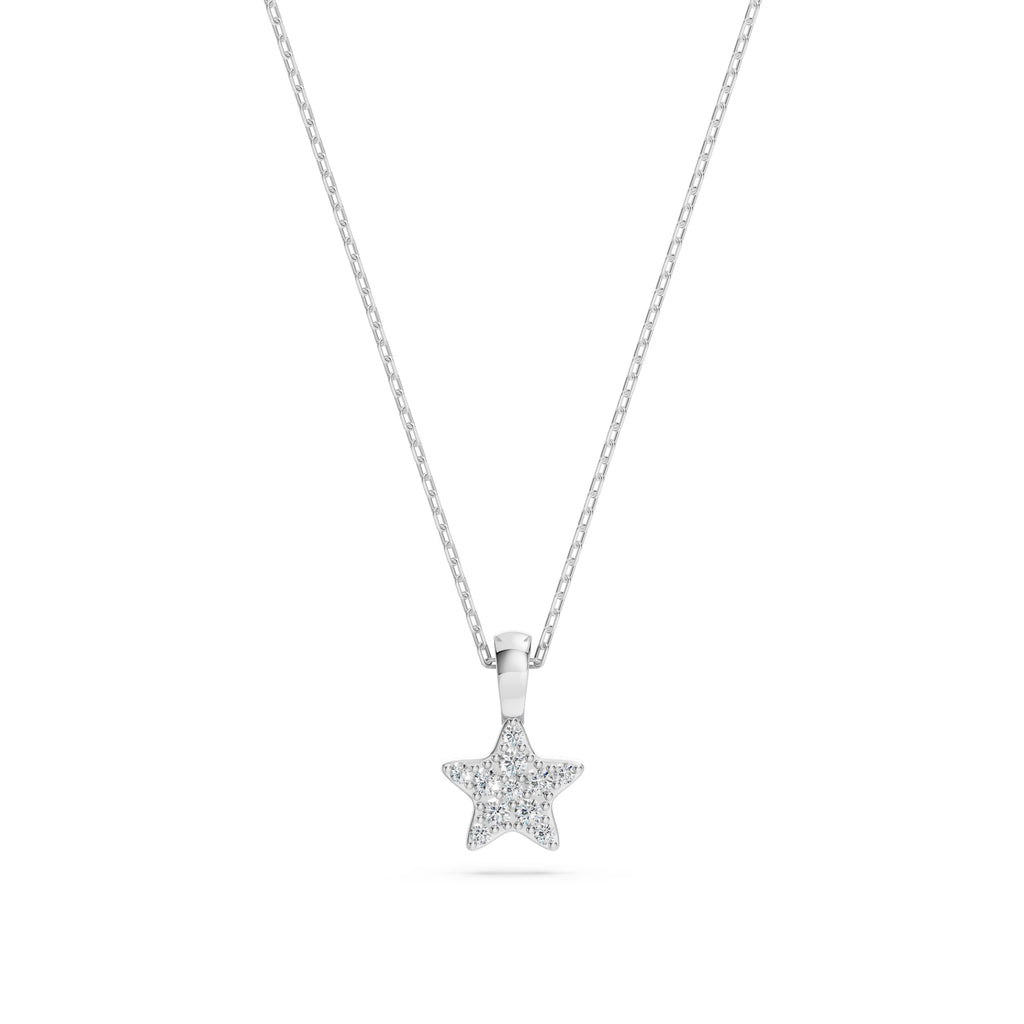 Minimalism Necklace (Round), 0.03 ct — 104-10077
