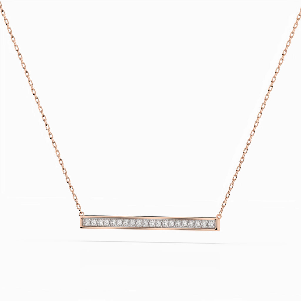 Minimalism Necklace (Round), 0.12 ct — 104-10024