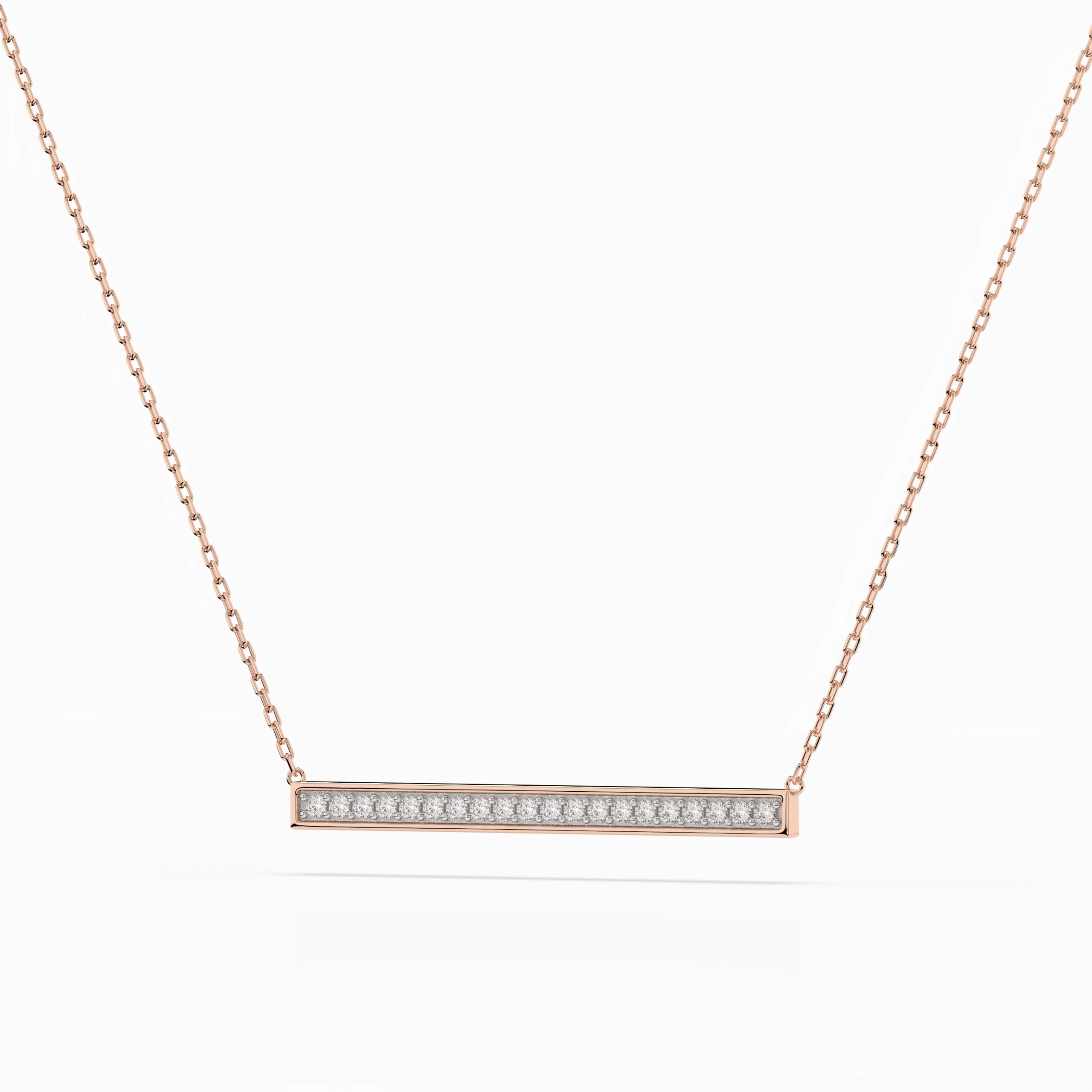 Minimalism Necklace (Round), 0.12 ct — 104-10024