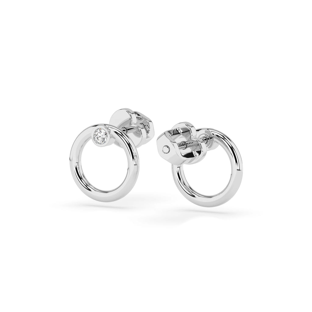 Minimalism Earring (Round), 0.06 ct — 102-10170