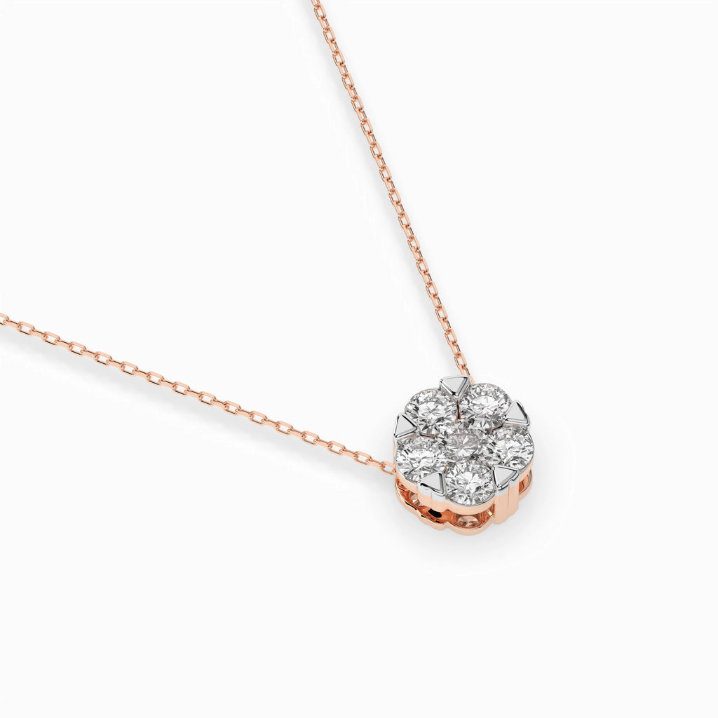 Illusion Necklace (Round), 0.15 ct — 104-10033(3.4)