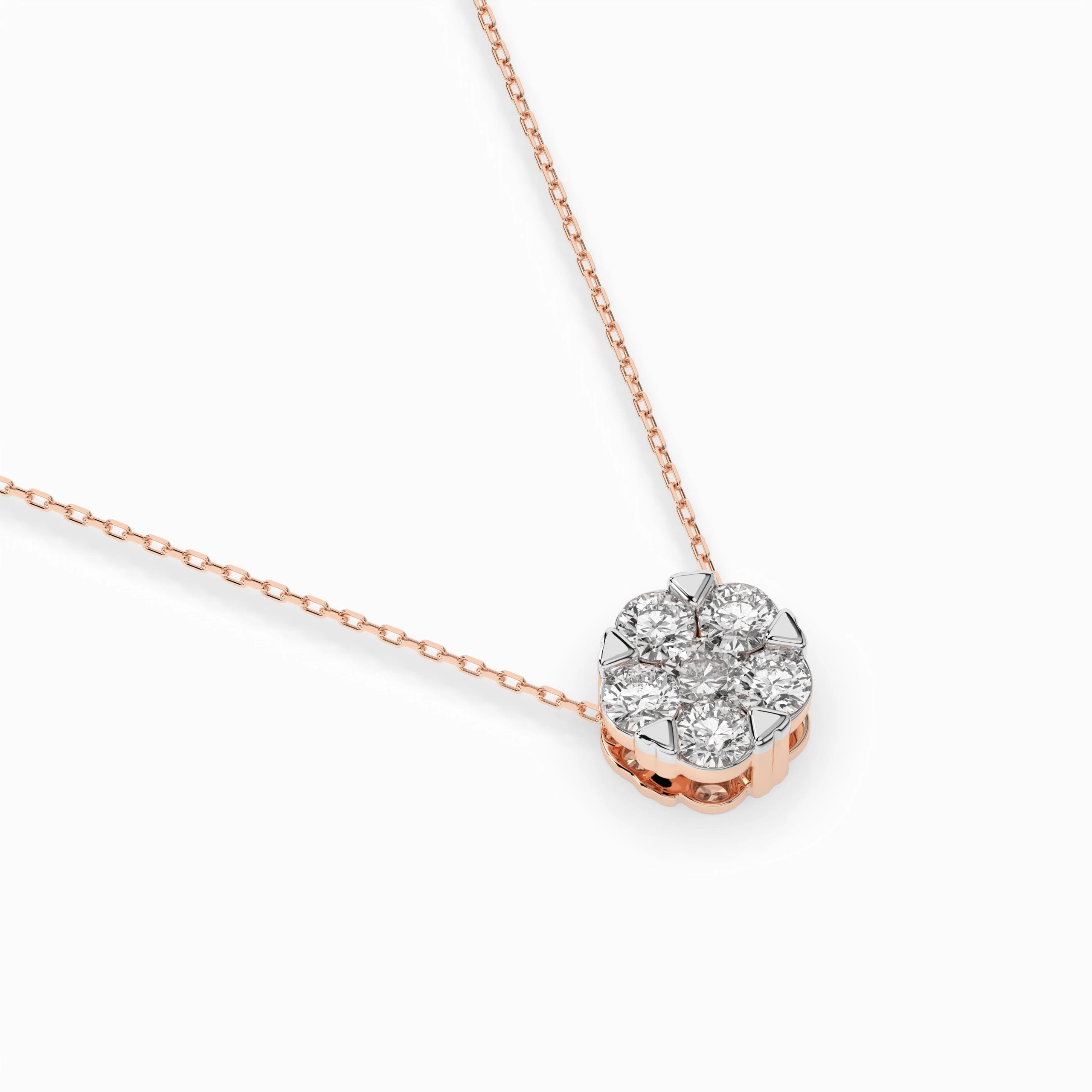 Illusion Necklace (Round), 0.15 ct — 104-10033(3.4)