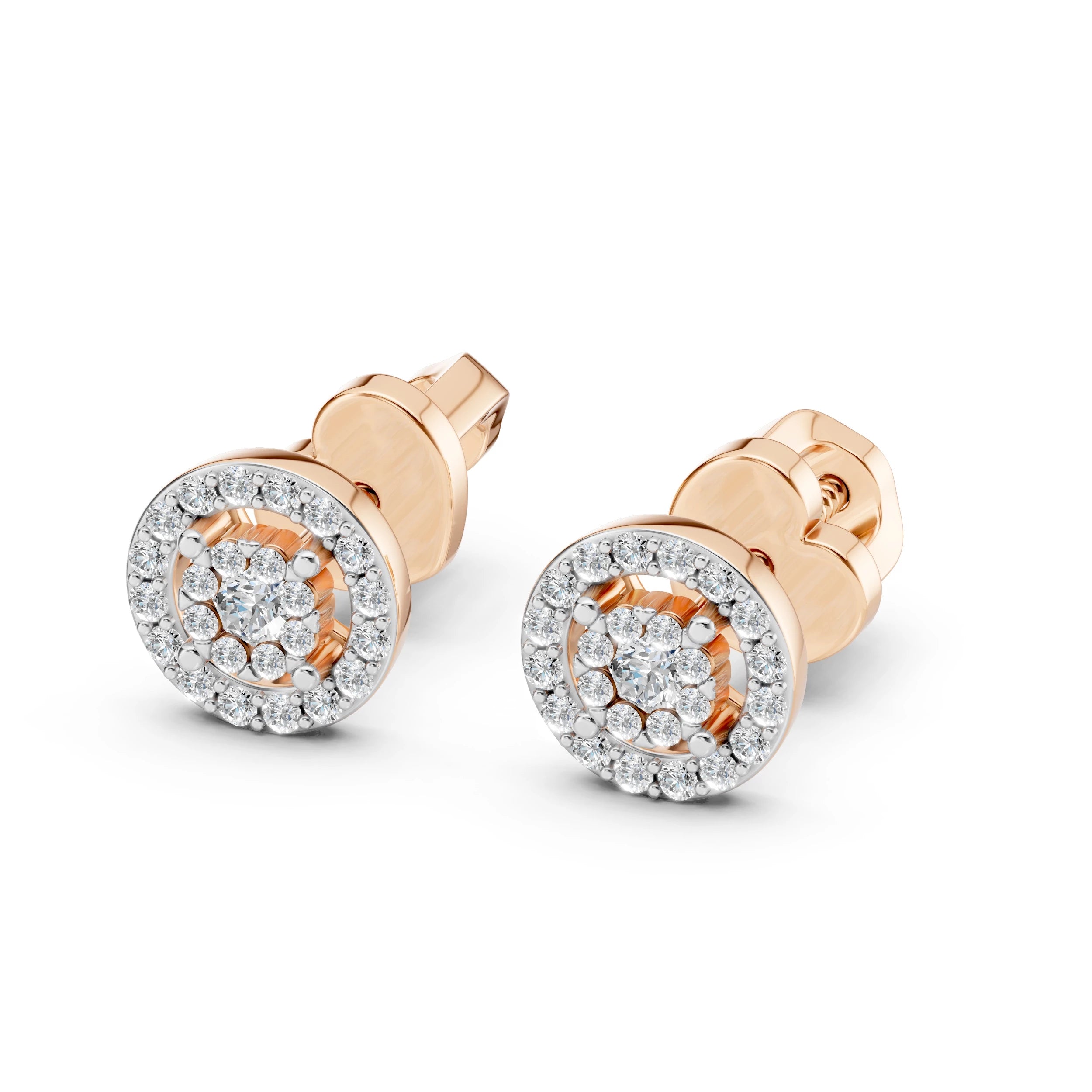Illusion Earring (Round), 0.06 ct — 102-10018(2.0)