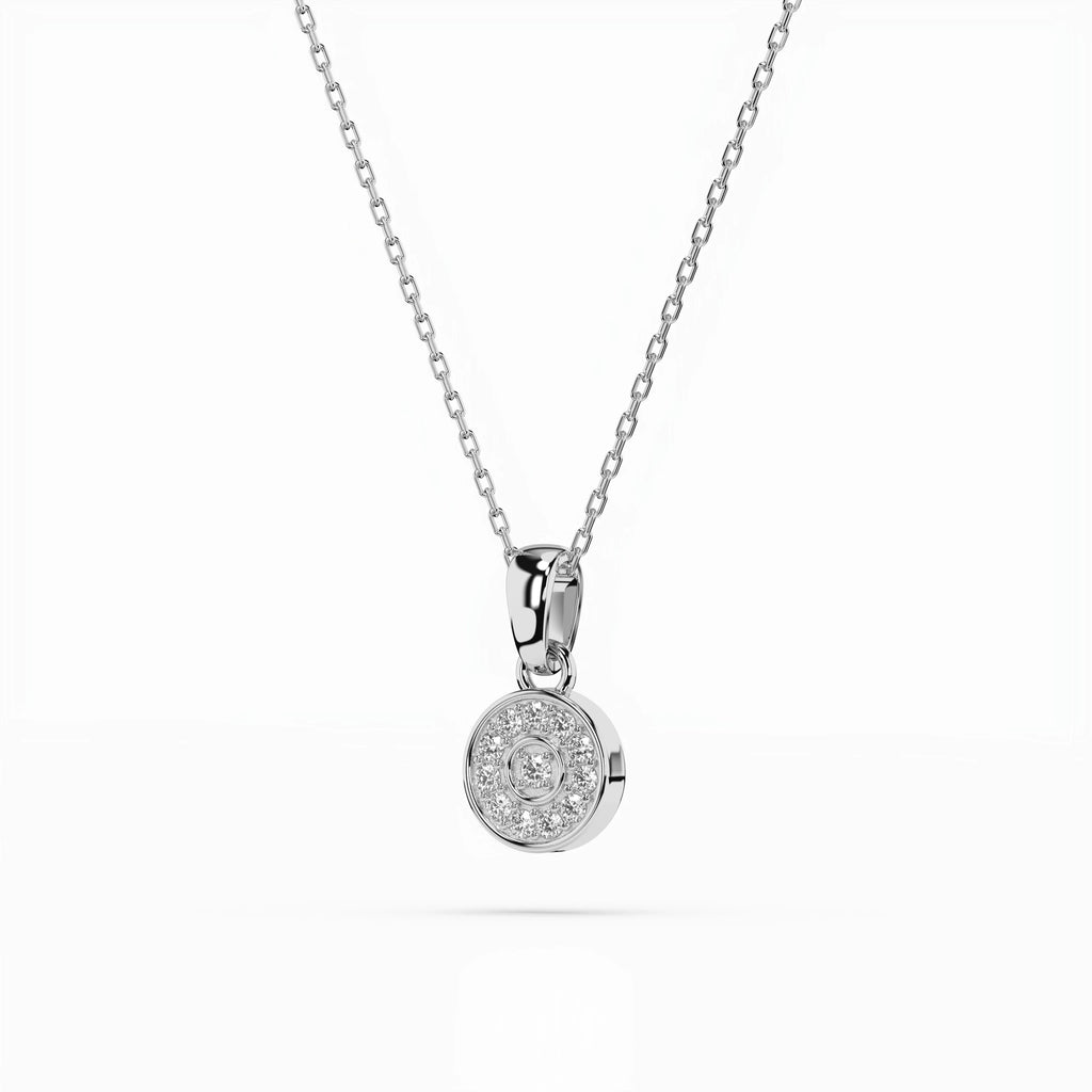 Illusion Necklace (Round), 0.01 ct — 104-10032
