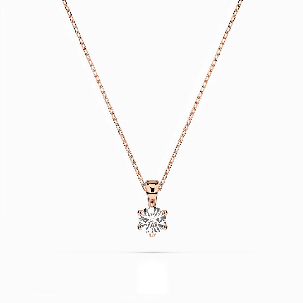 Solitaire Necklace (Round), 0.3 ct — 104-10004(4.2)