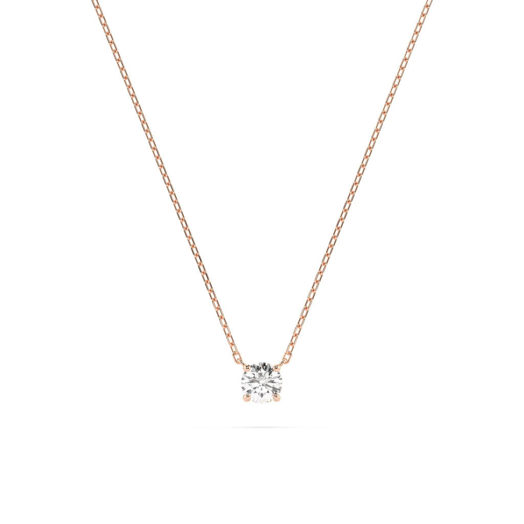 Solitaire Necklace (Round), 0.15 ct — 104-10040(3.4)