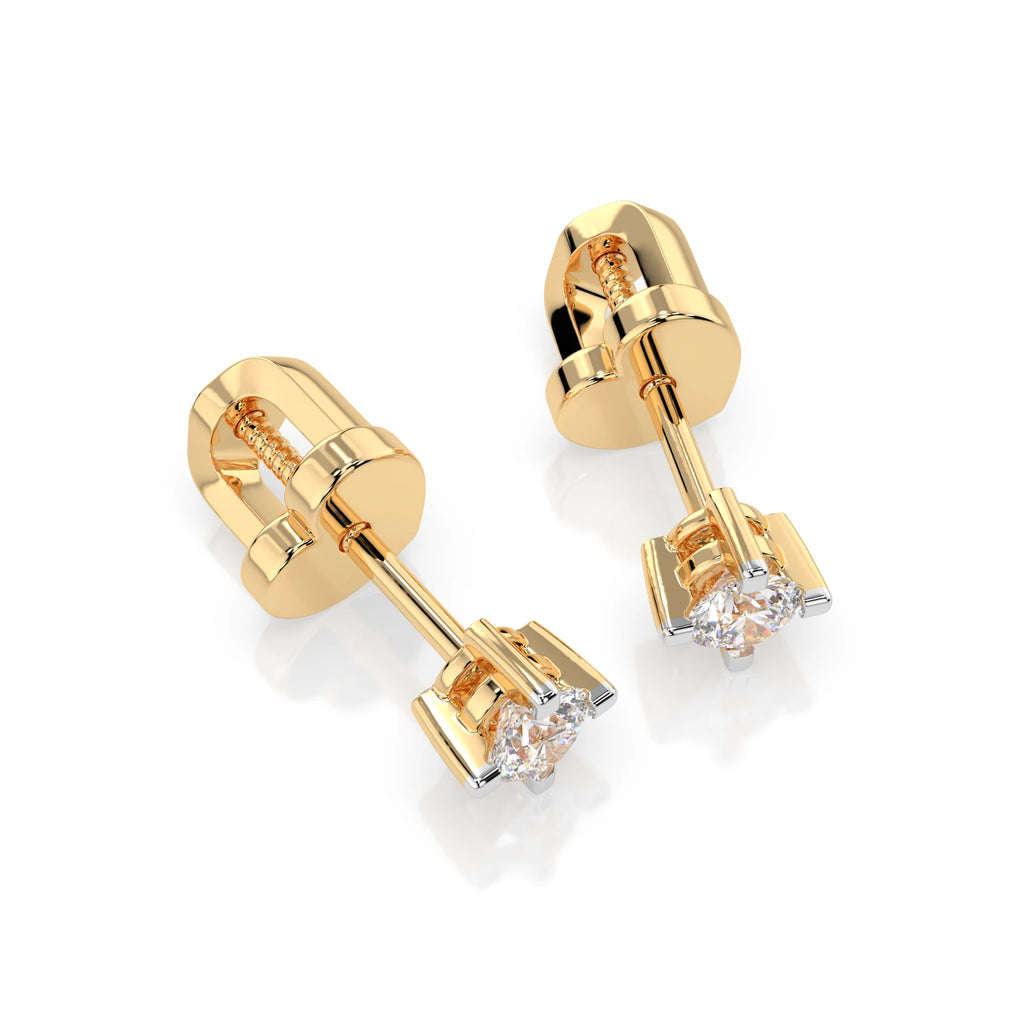 Solitaire Butterfly Earring (Round), 0.12 ct — 102-10025(2.5)