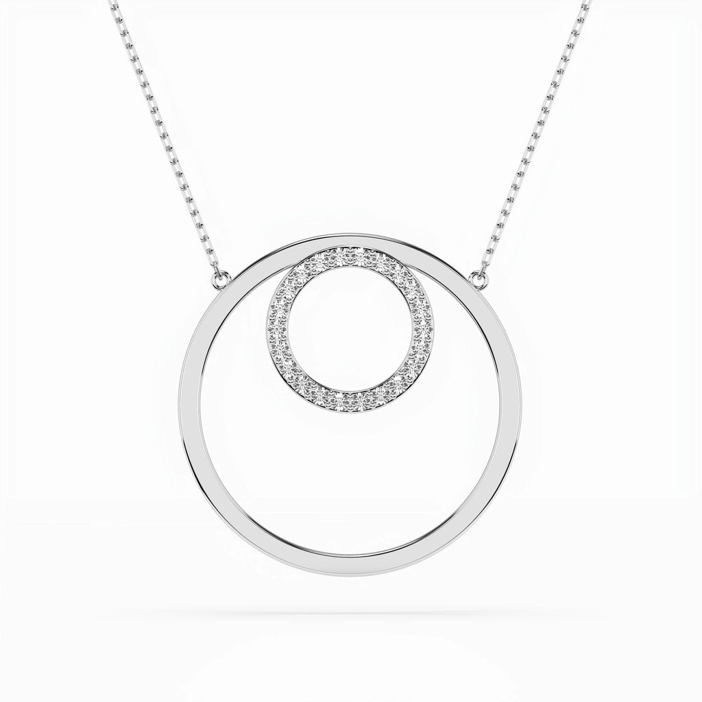 Minimalism Necklace (Round), 0.13 ct — 104-10054