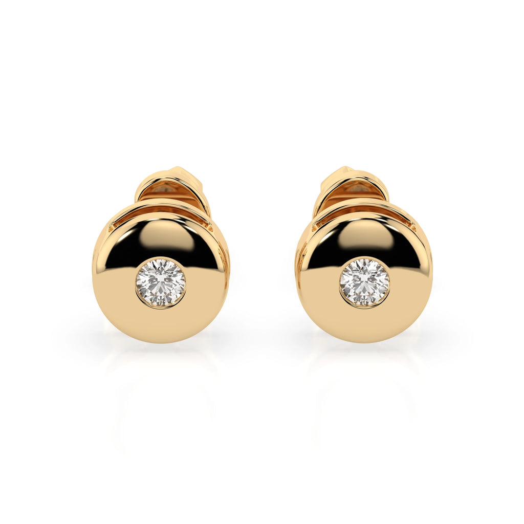 Solitaire Butterfly Earring (Round), 0.08 ct — 102-10048