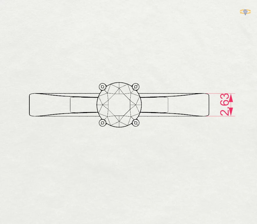 Solitaire Ring (Round), 0.5 ct — 101-10012/1(5.1)