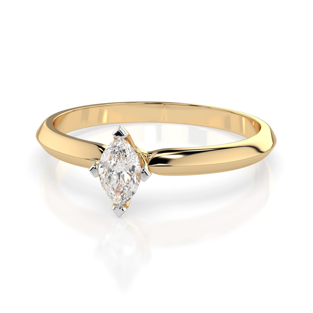 Solitaire Ring (Marquise), 0.15 ct — 101-10181/1(0.15)MARQUISE