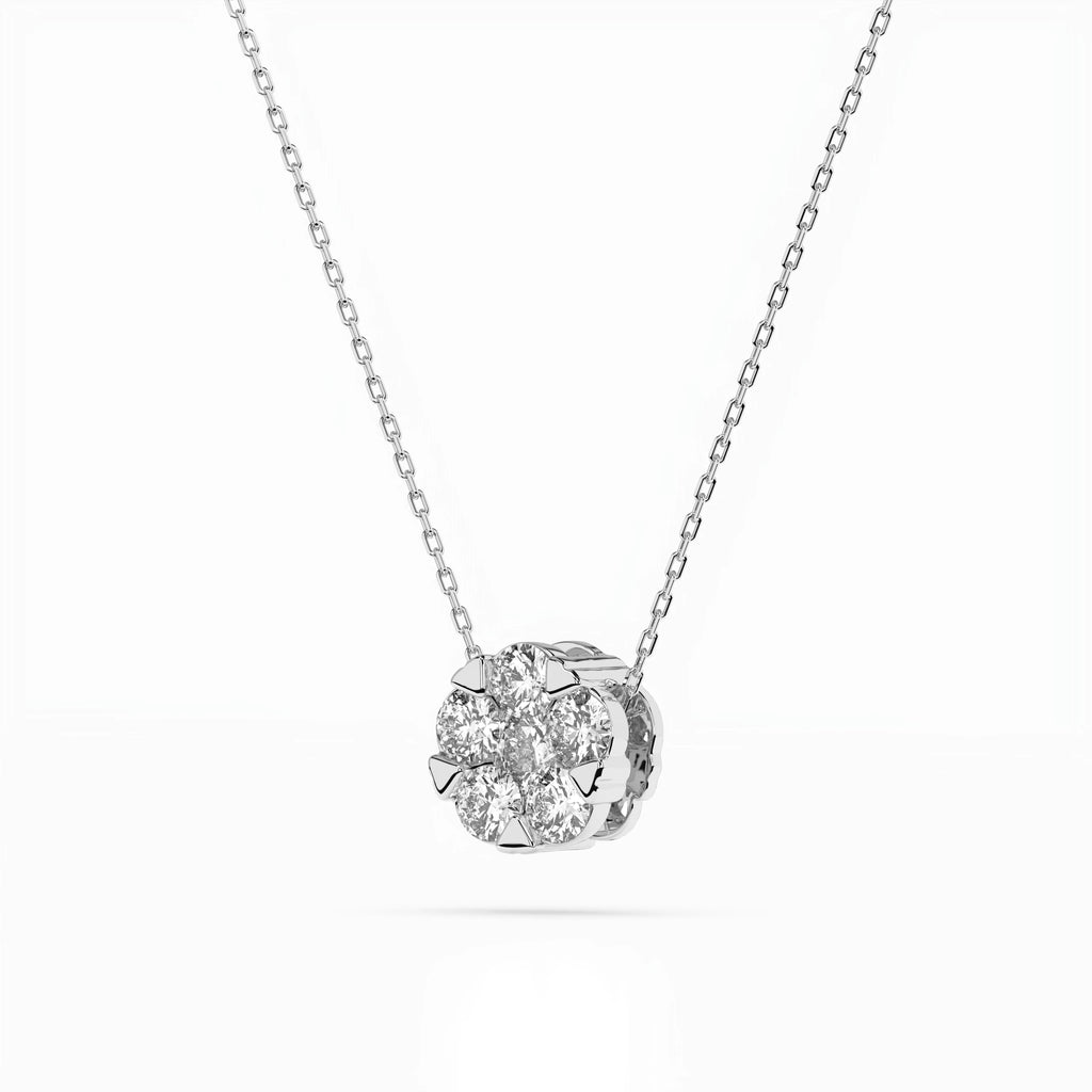 Illusion Necklace (Round), 0.1 ct — 104-10033(3.0)