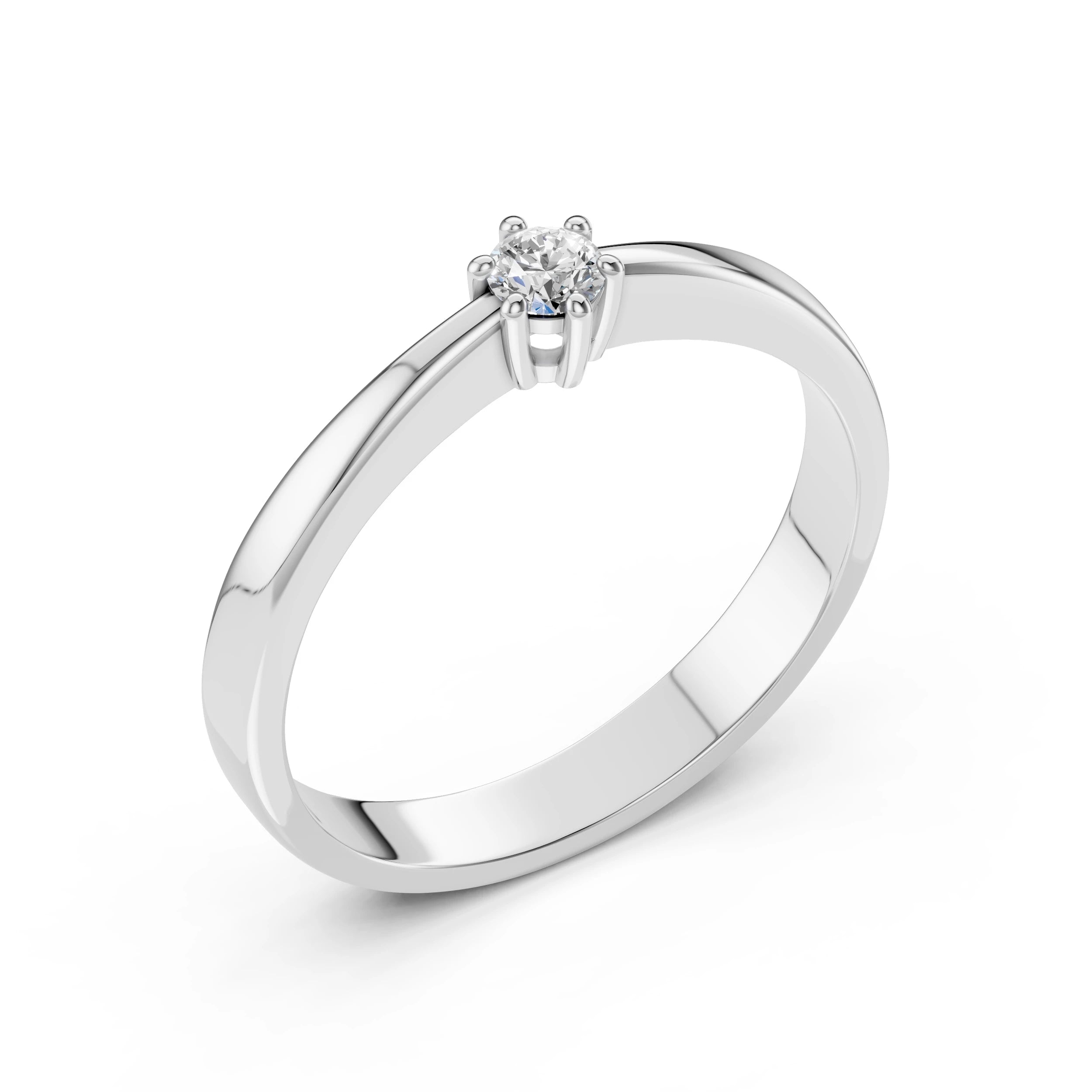 Solitaire Ring (Round), 0.1 ct — 101-10151(3.0)