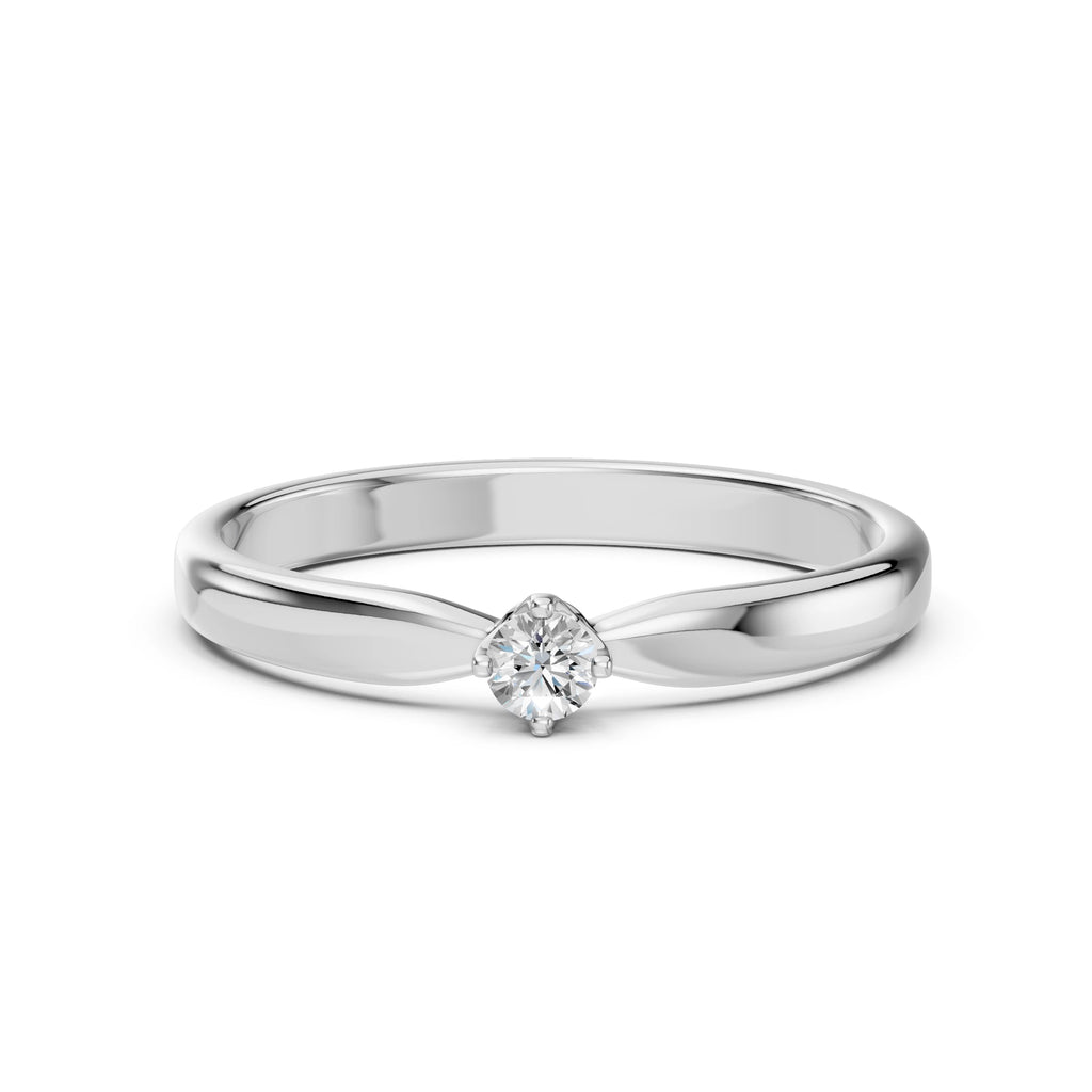 Solitaire Ring (Round), 0.1 ct — 101-10041(3.0)