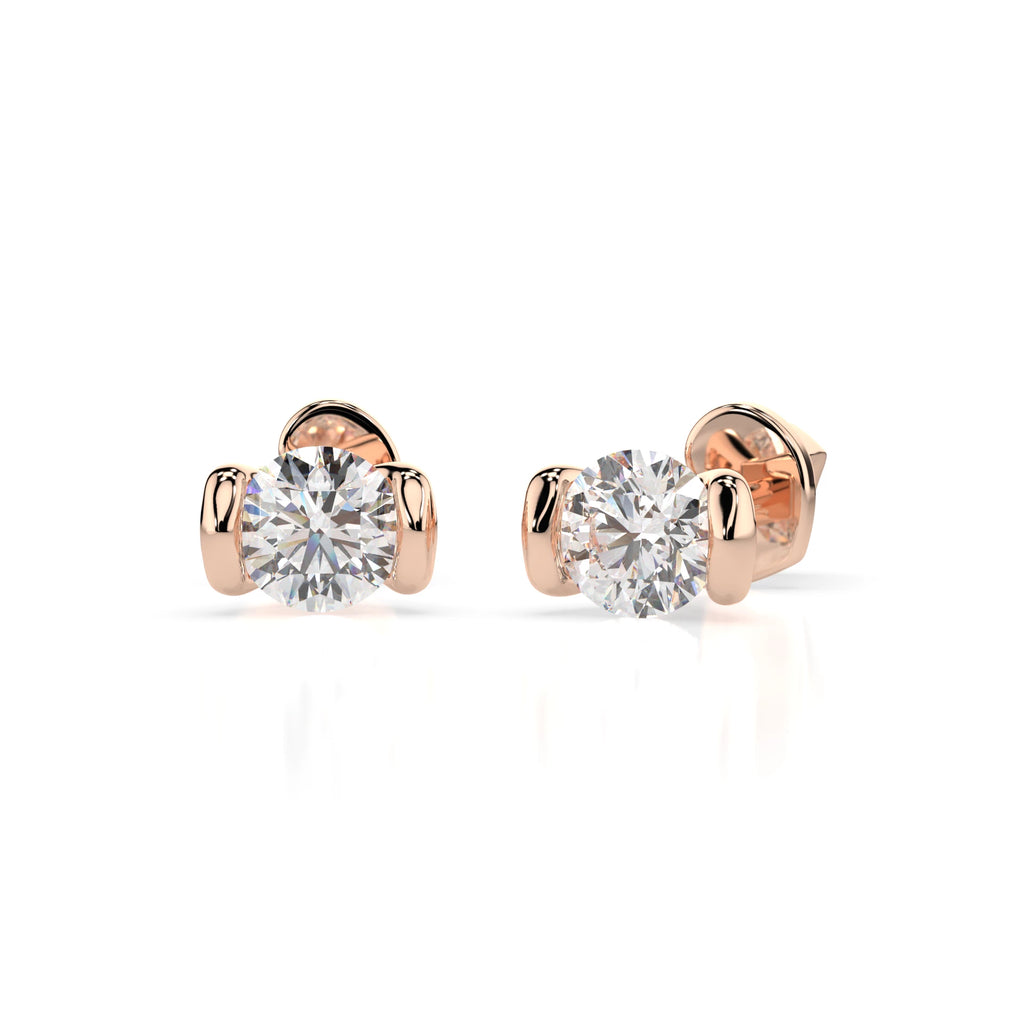 Solitaire Butterfly Earring (Round), 0.6 ct — 102-10016(4.2)