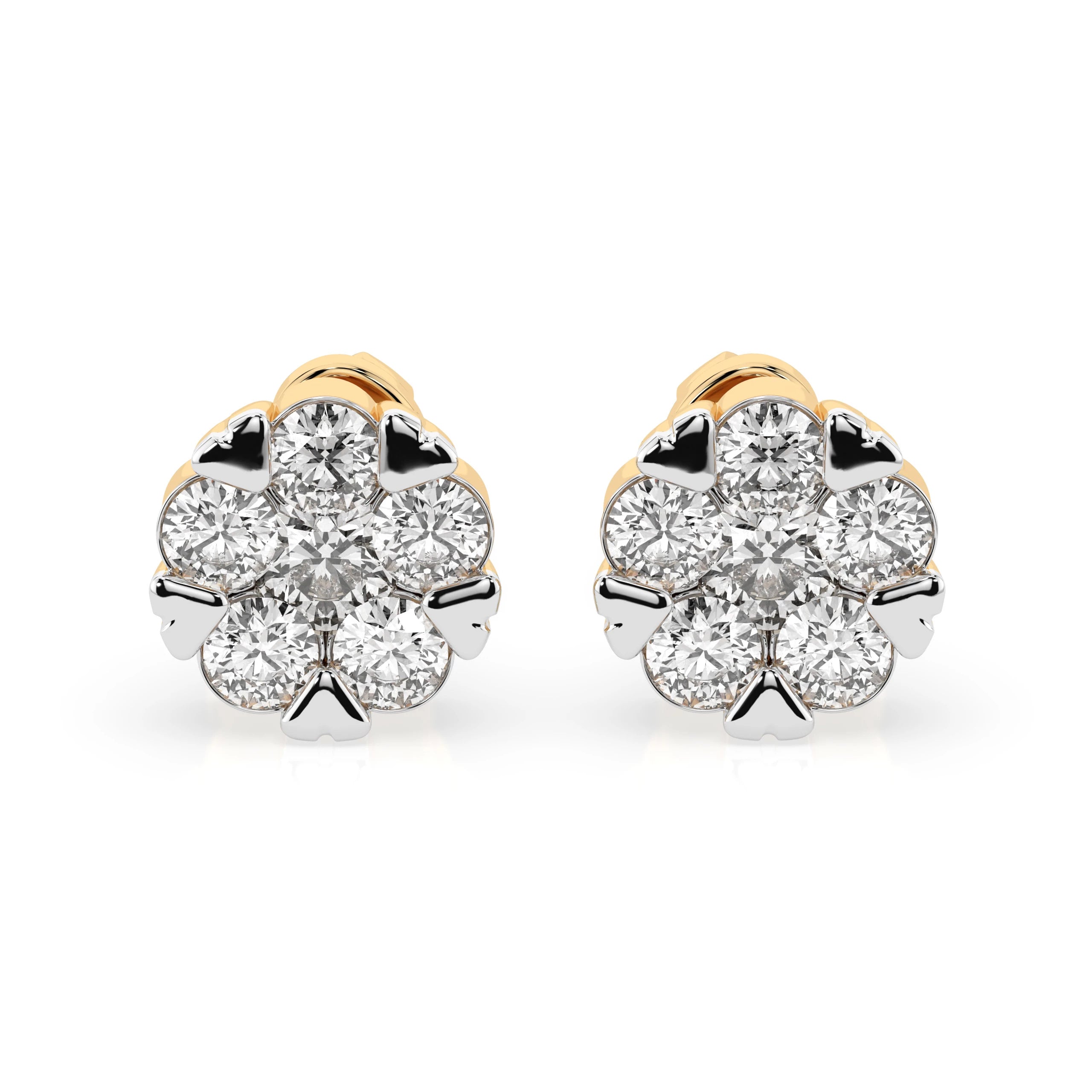 Illusion Earring (Round), 0.2 ct — 102-10015/2(3.0)