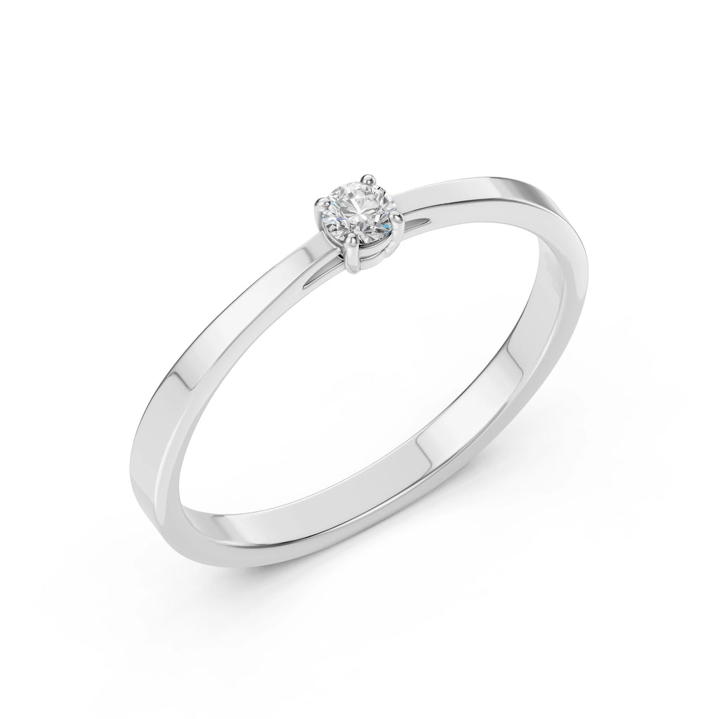 Solitaire Ring (Round), 0.1 ct — 101-10012/1(3.0)