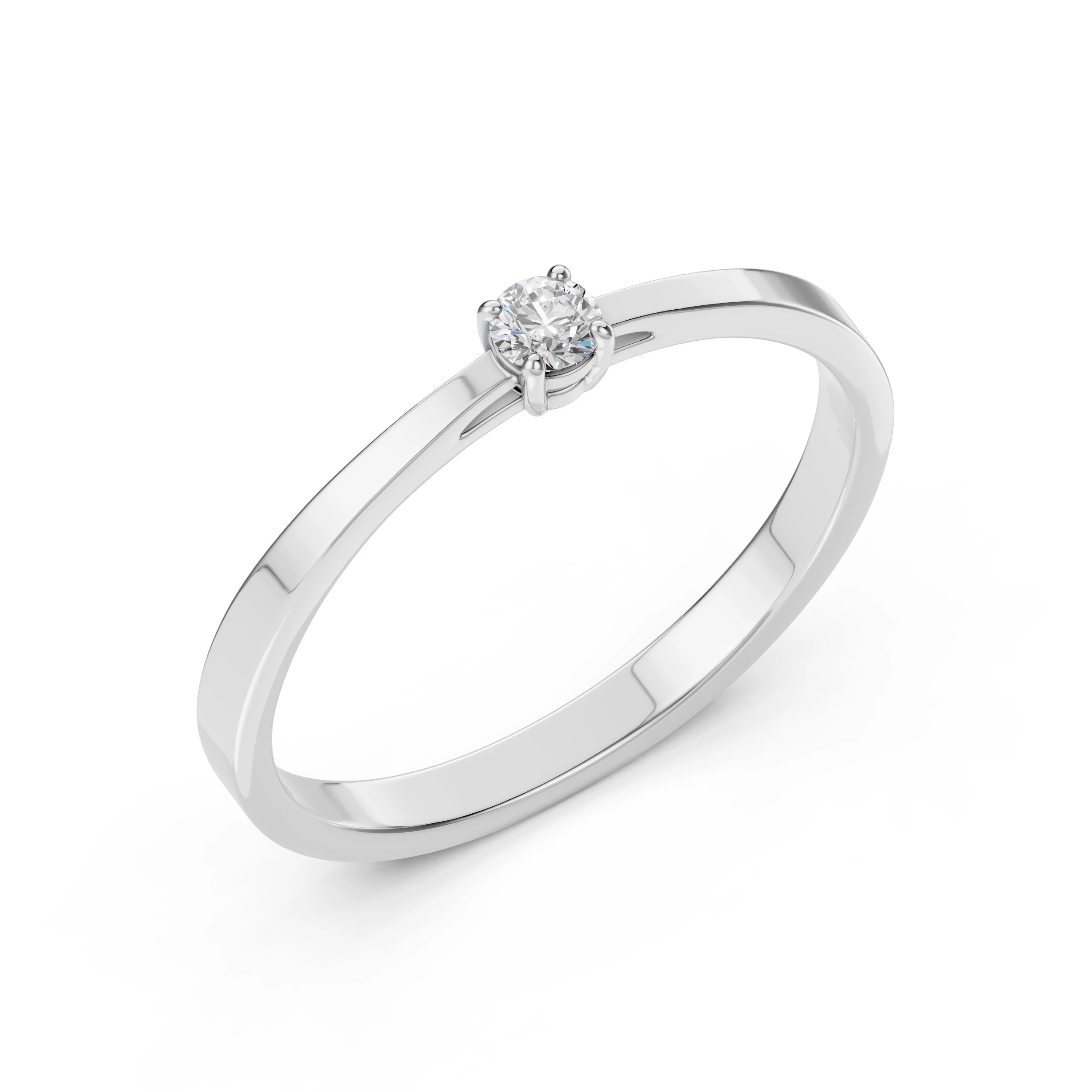 Solitaire Ring (Round), 0.1 ct — 101-10012/1(3.0)