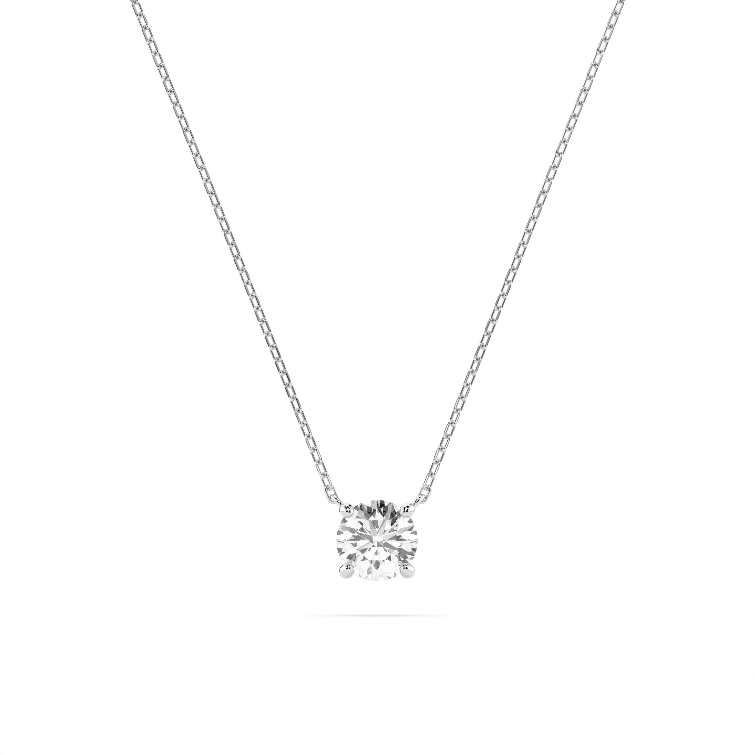 Solitaire Necklace (Round), 0.4 ct — 104-10040(4.7)