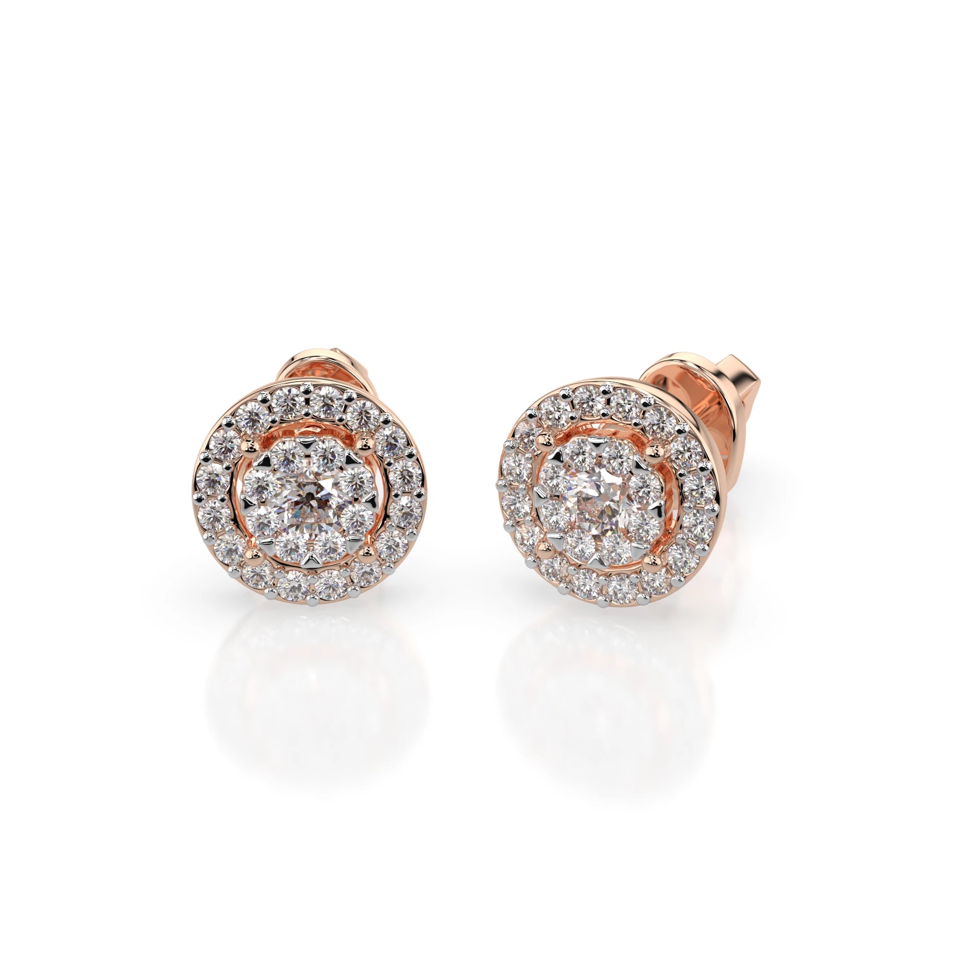 Illusion Earring (Round), 0.2 ct — 102-10018(3.0)