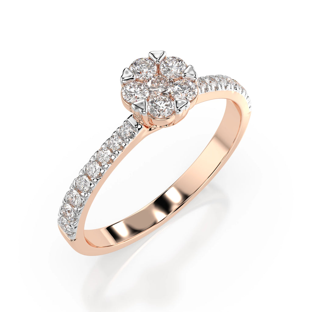 Illusion Ring (Round), 0.06 ct — 101-10015/4(2.5)