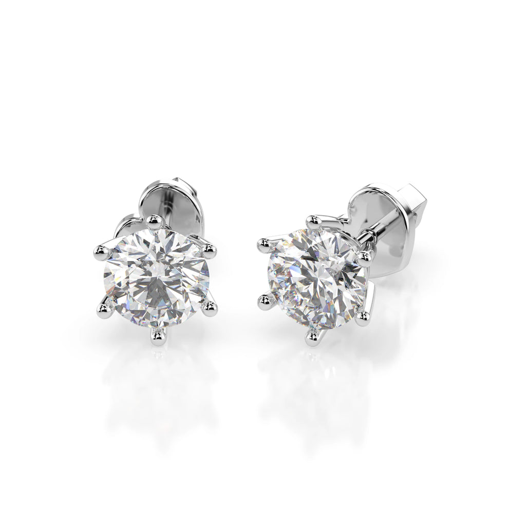 Solitaire Butterfly Earring (Round), 0.8 ct — 102-10151(4.7)