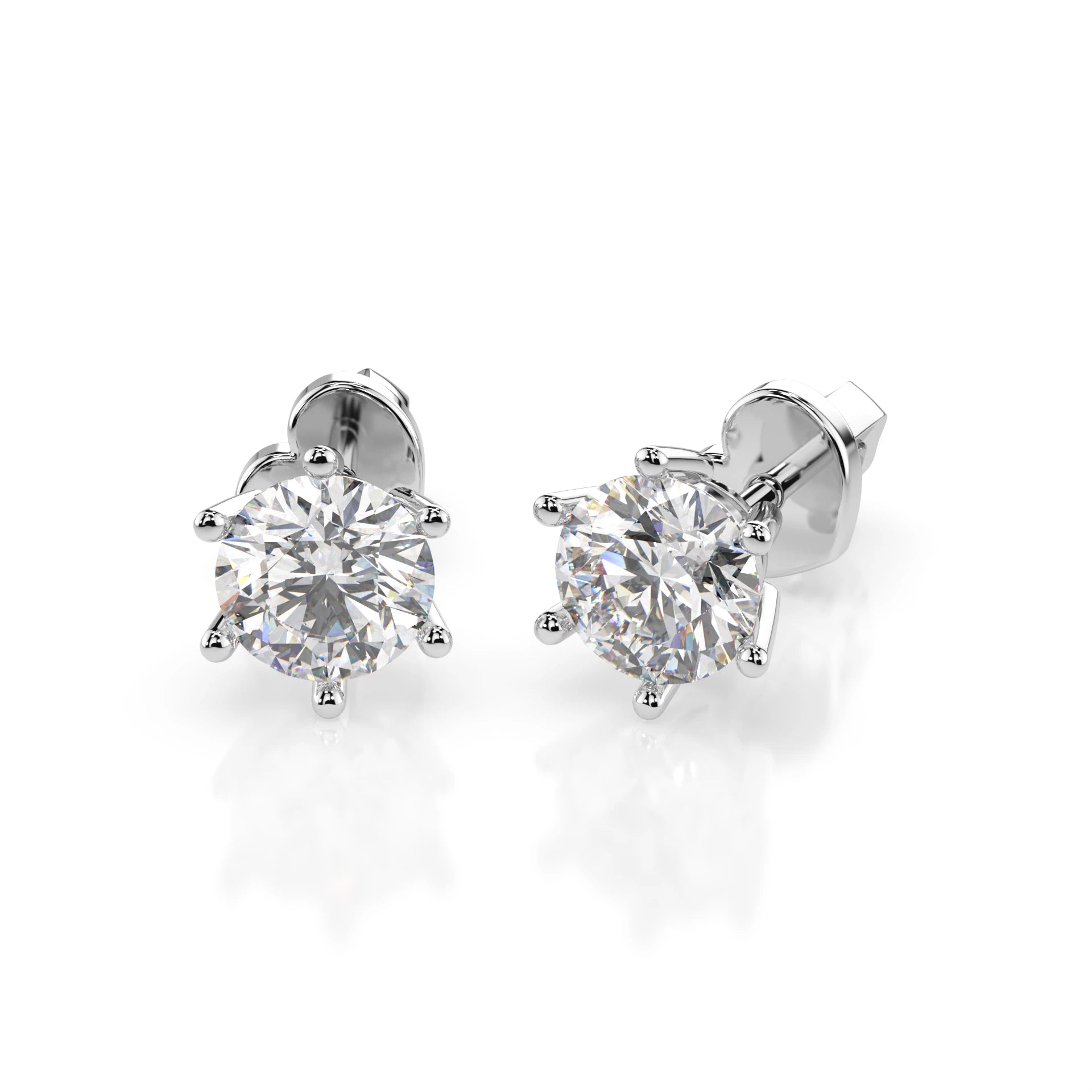 Solitaire Butterfly Earring (Round), 0.8 ct — 102-10151(4.7)
