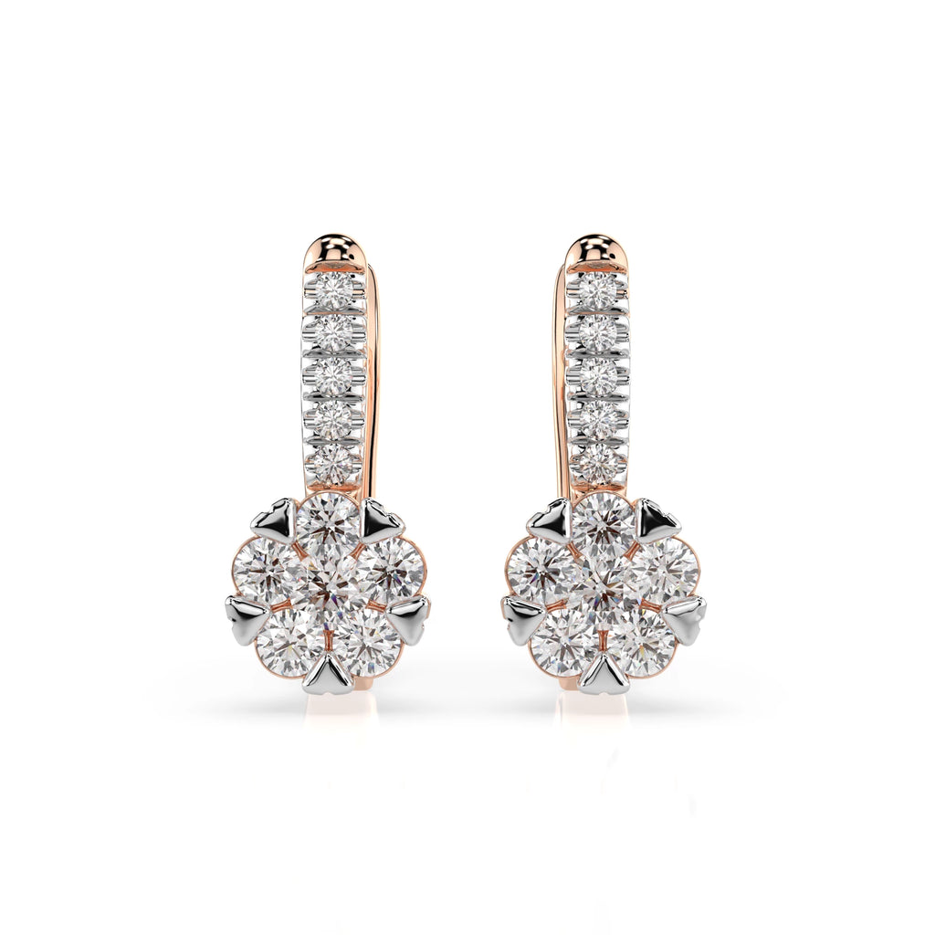 Illusion Earring (Round), 0.12 ct — 102-10015/4(2.5)