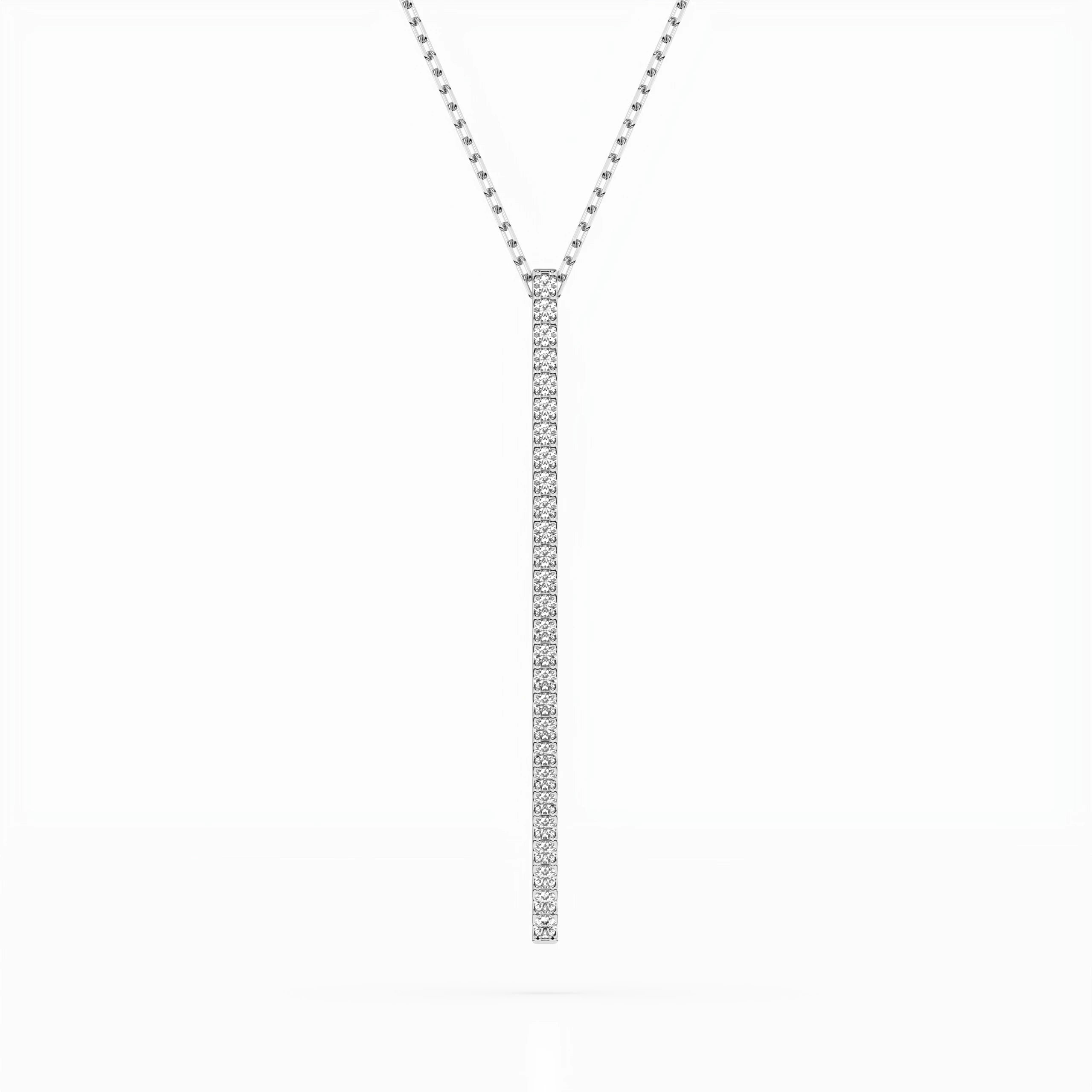 Minimalism Necklace (Round), 0.14 ct — 104-10050