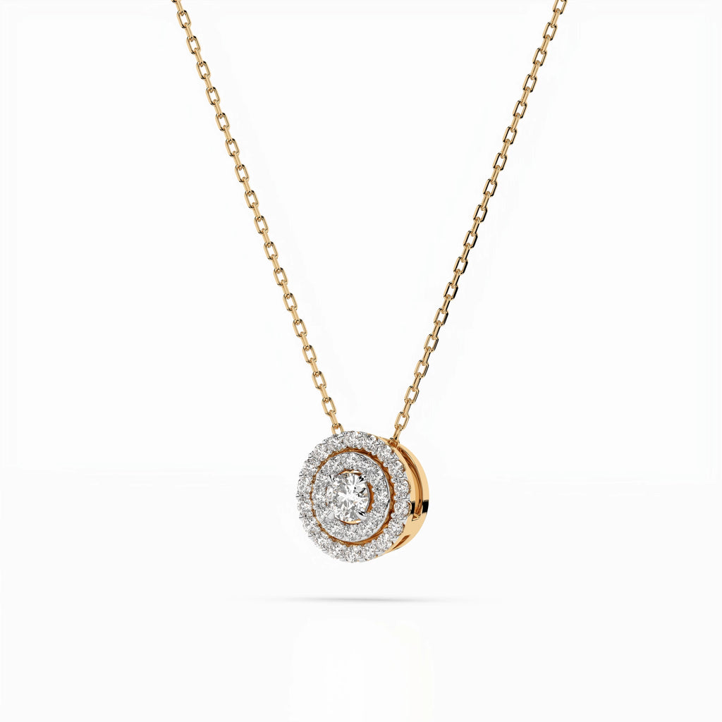 Illusion Necklace (Round), 0.09 ct — 104-10043