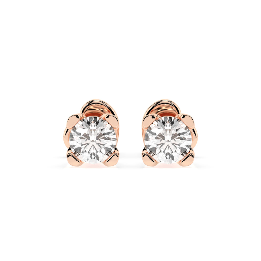 Solitaire Butterfly Earring (Round), 0.6 ct — 102-10089/2(4.2)
