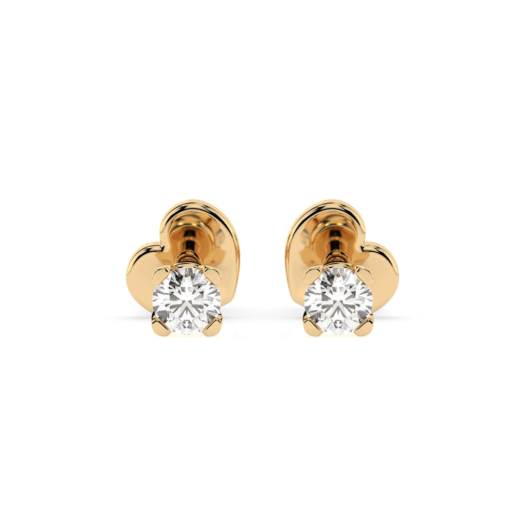 Solitaire Butterfly Earring (Round), 0.2 ct — 102-10089/2(3.0)